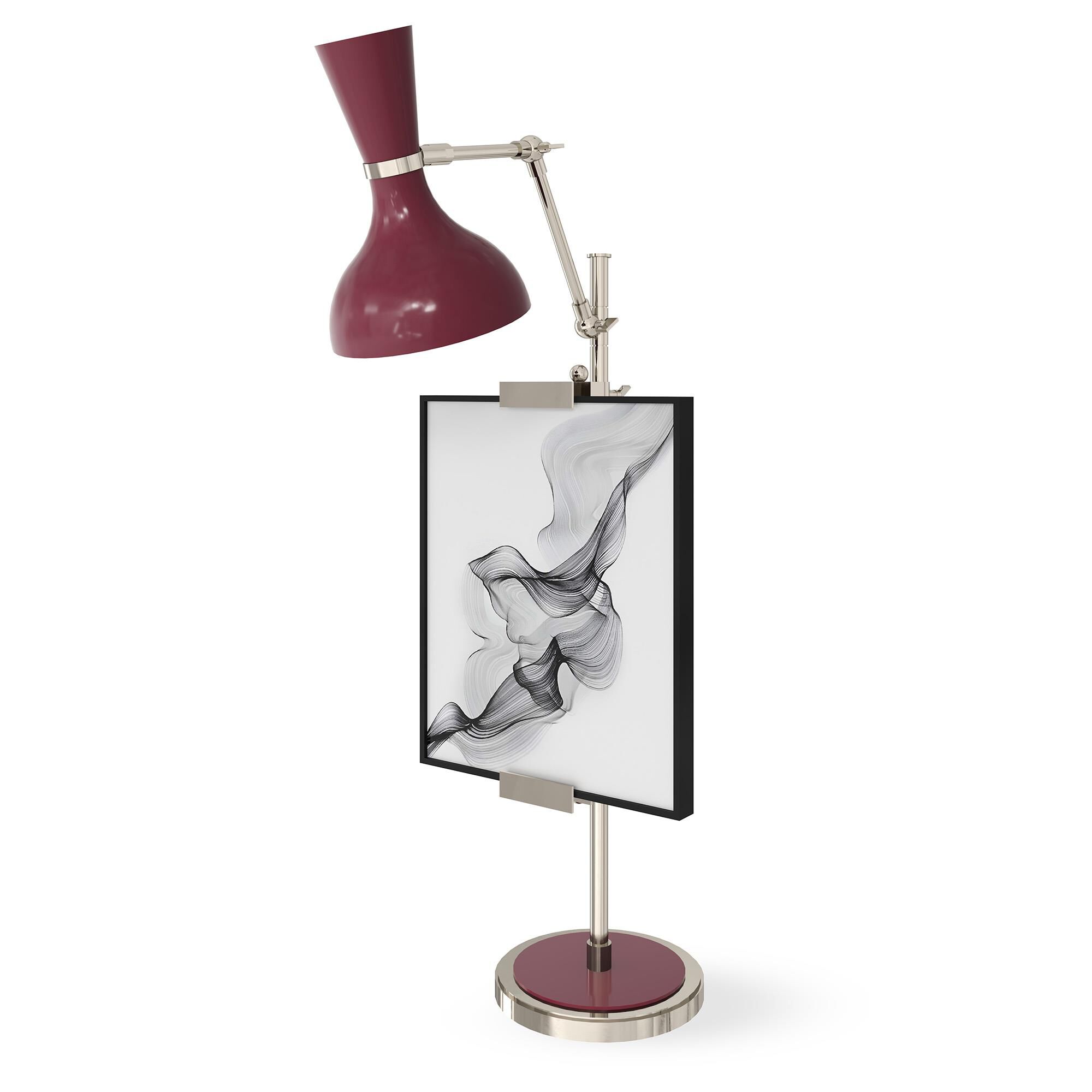 Shown in Polished Nickel finish and Sugar Plum shade