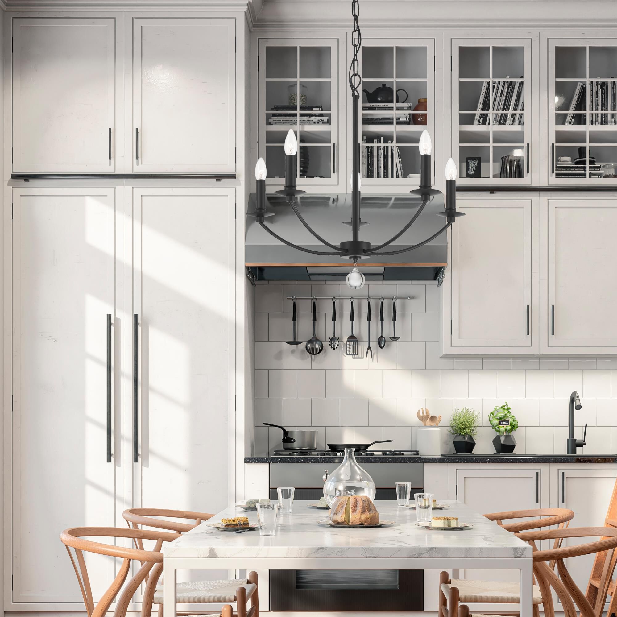 Mila 24 Inch 5 Light Chandelier by Crystorama