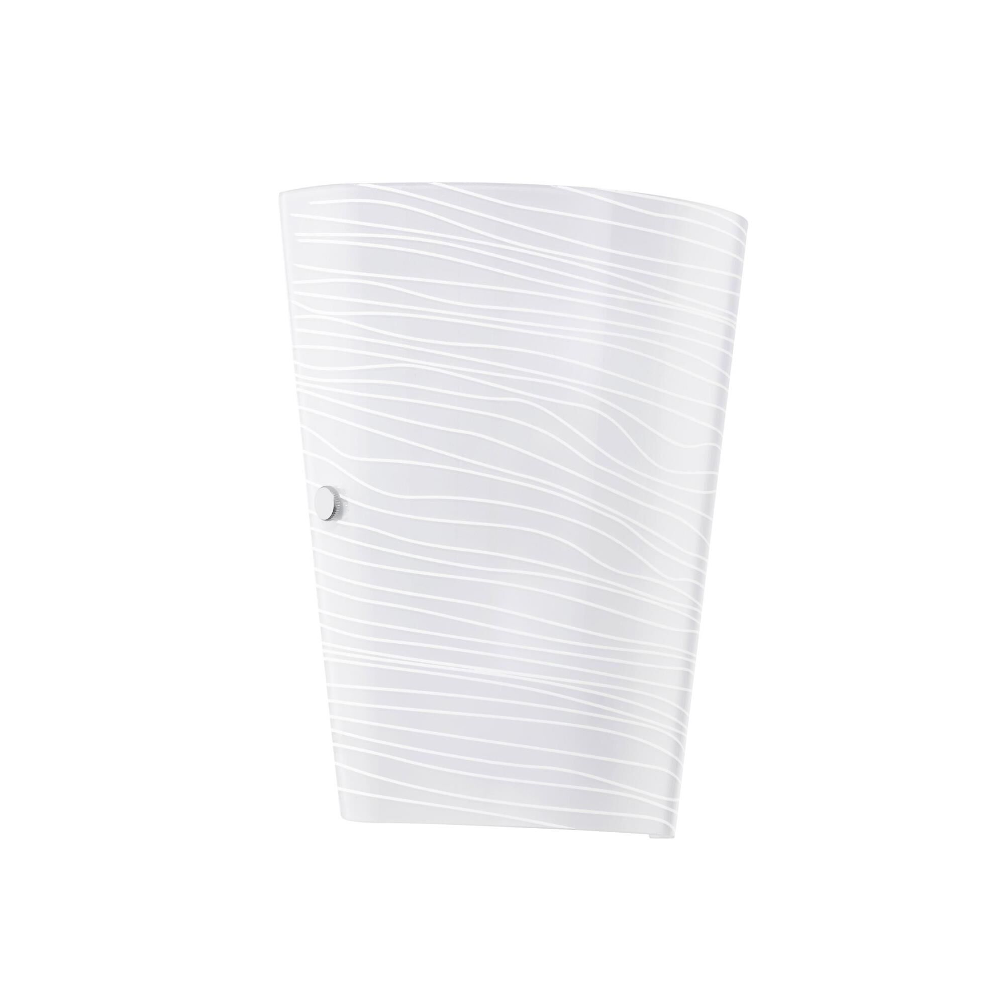 Shown in Chrome finish and Satinated White glass 