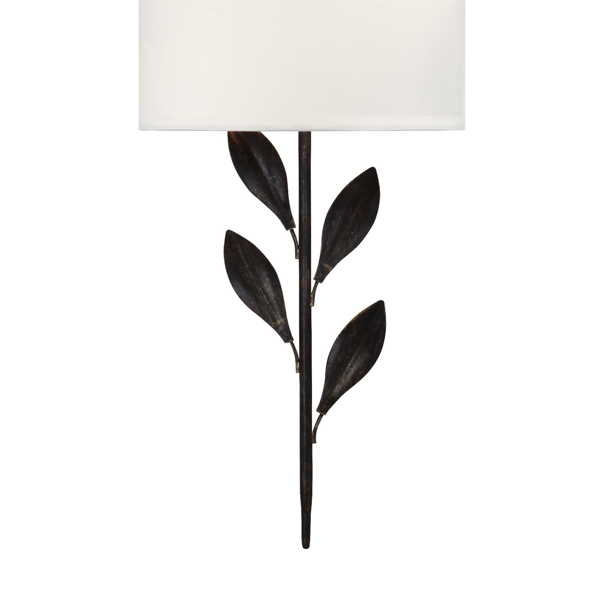 Shown in English Bronze finish and White Silk shade