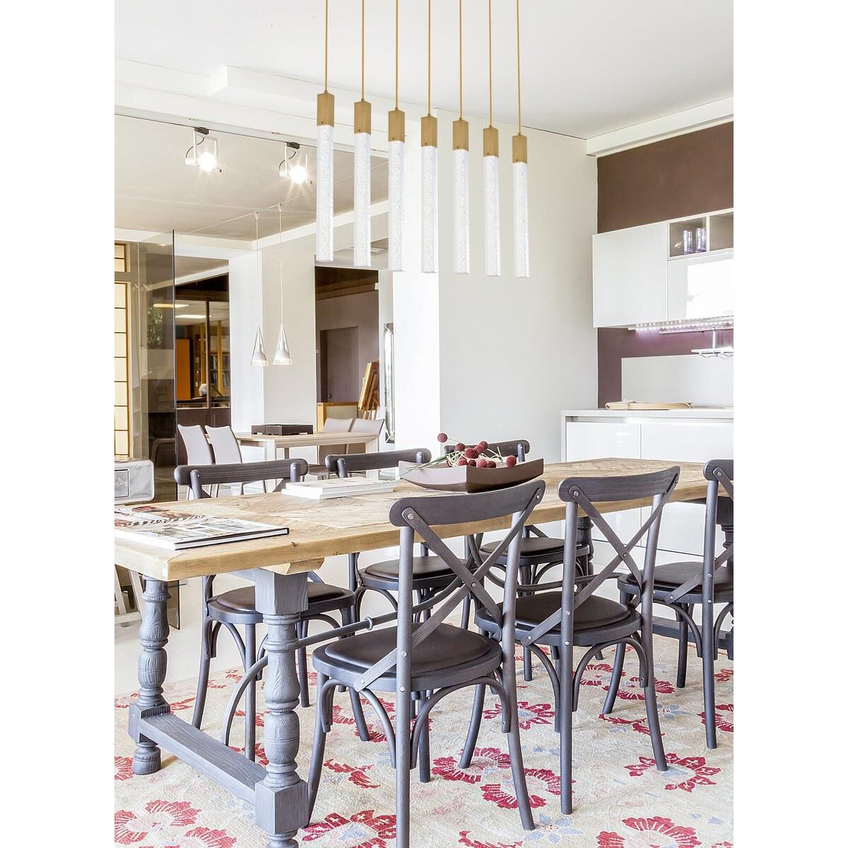 Weston 42 Inch 7 Light LED Linear Suspension Light by Elegant Lighting