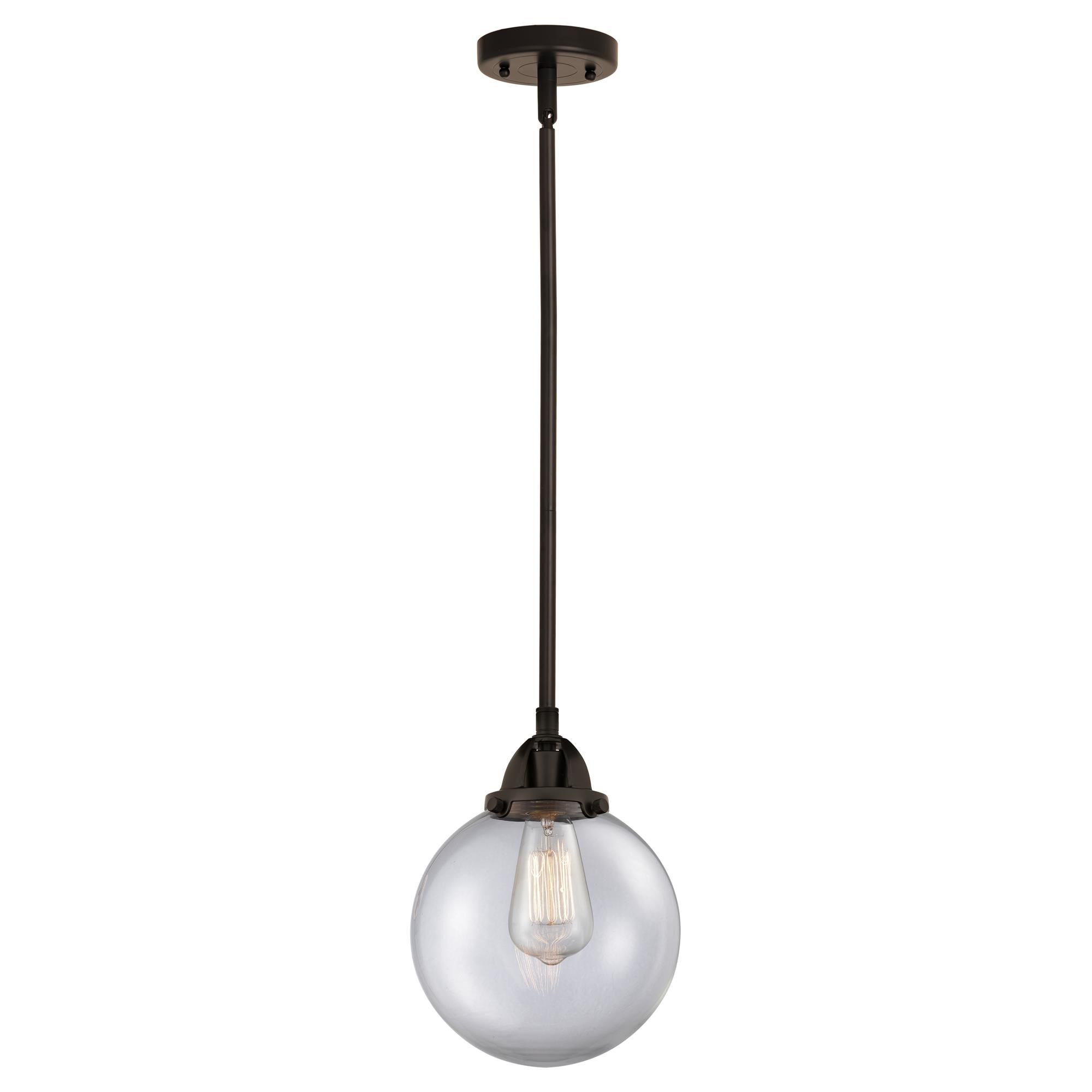 Shown in Oil Rubbed Bronze finish and Clear Beacon glass and No Shade shade