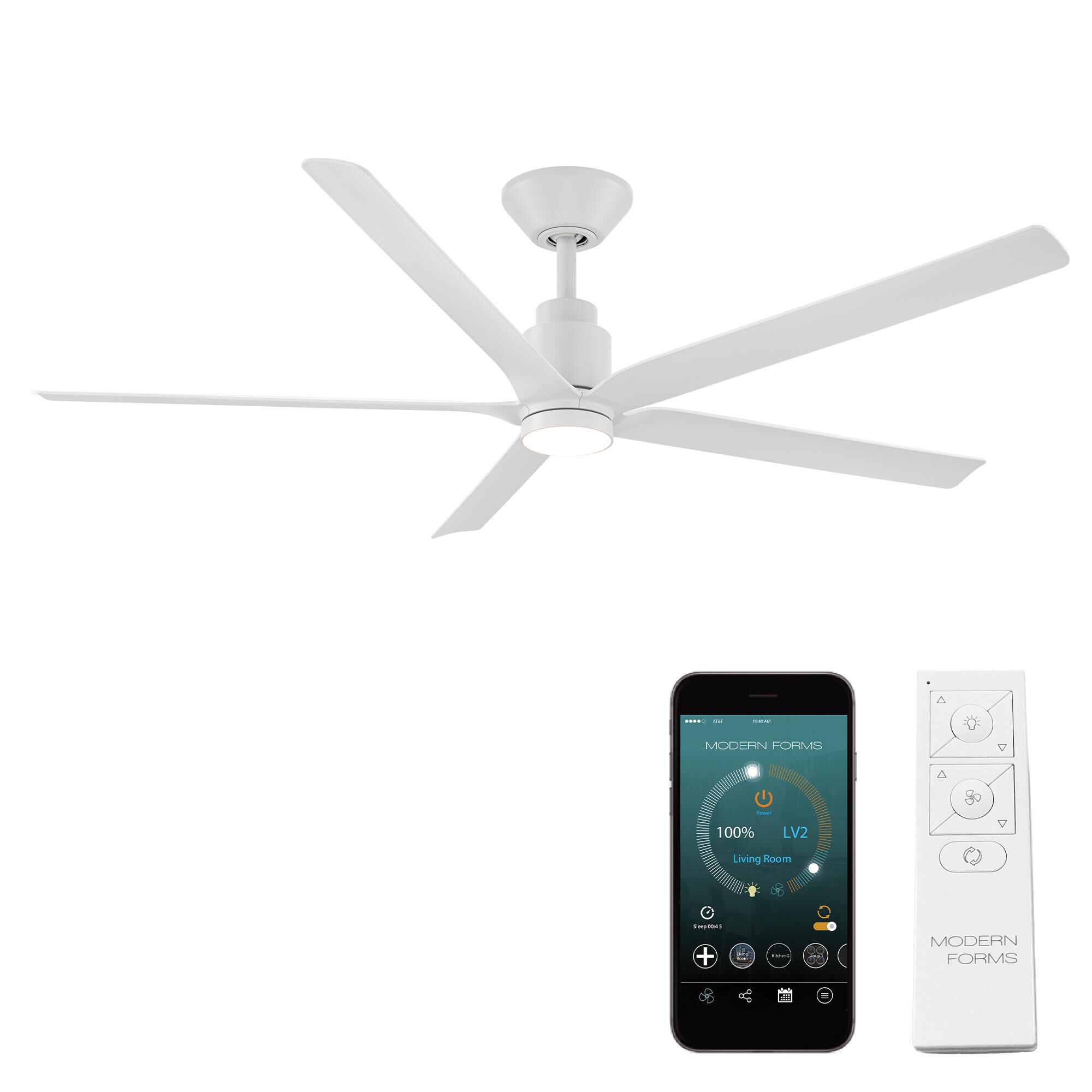 Smooth 56 Inch Ceiling Fan with Light Kit by Modern Forms