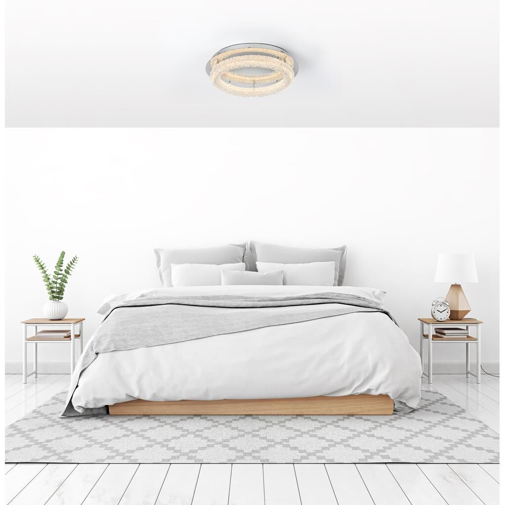 Bowen 22 Inch Semi Flush Mount by Elegant Lighting