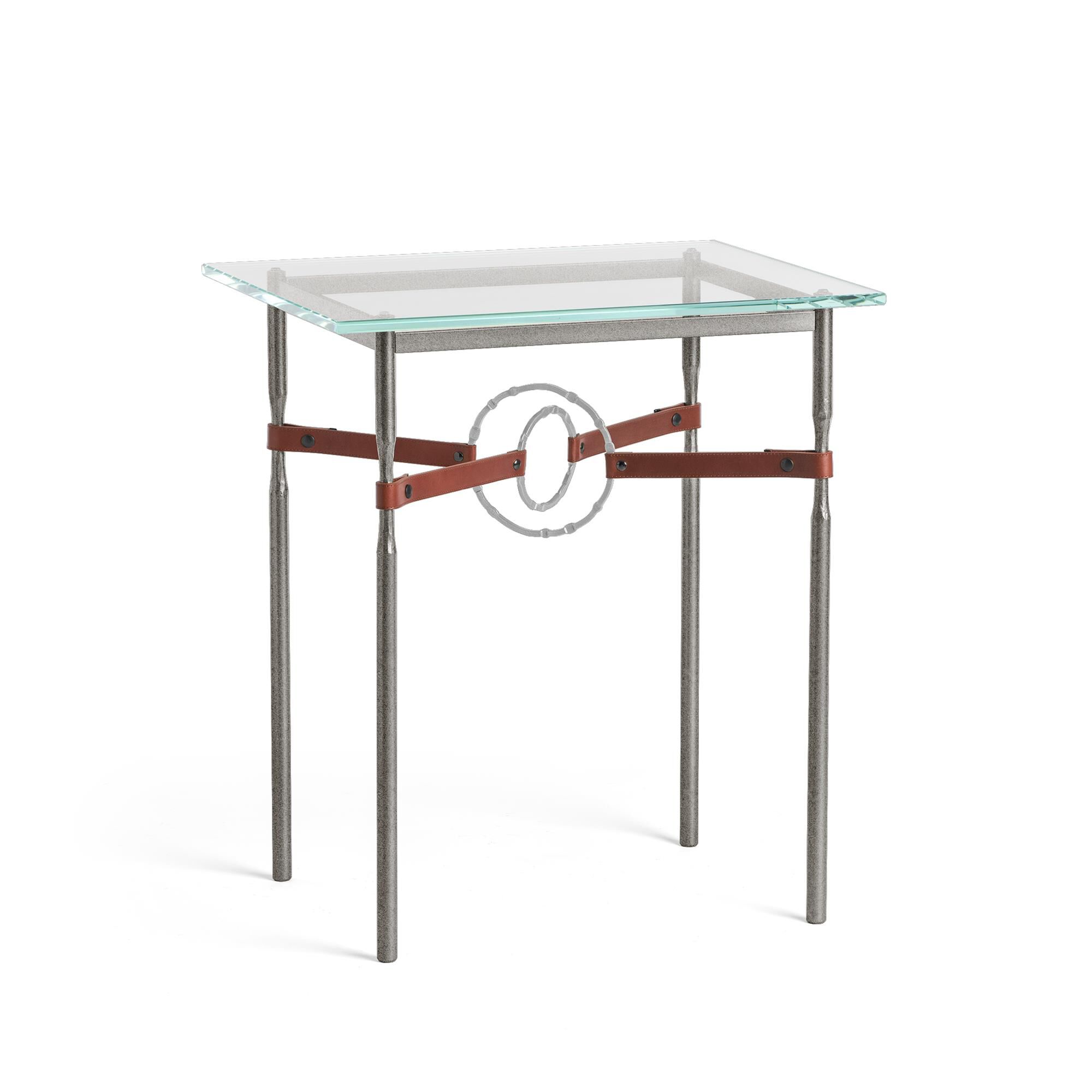 Shown in Natural Iron finish and Vintage Platinum with Leather British Brown  accent