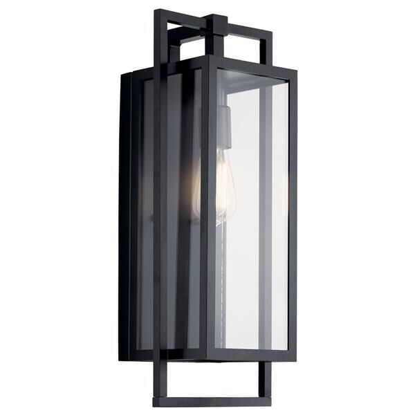 Shown in Black finish and Clear glass
