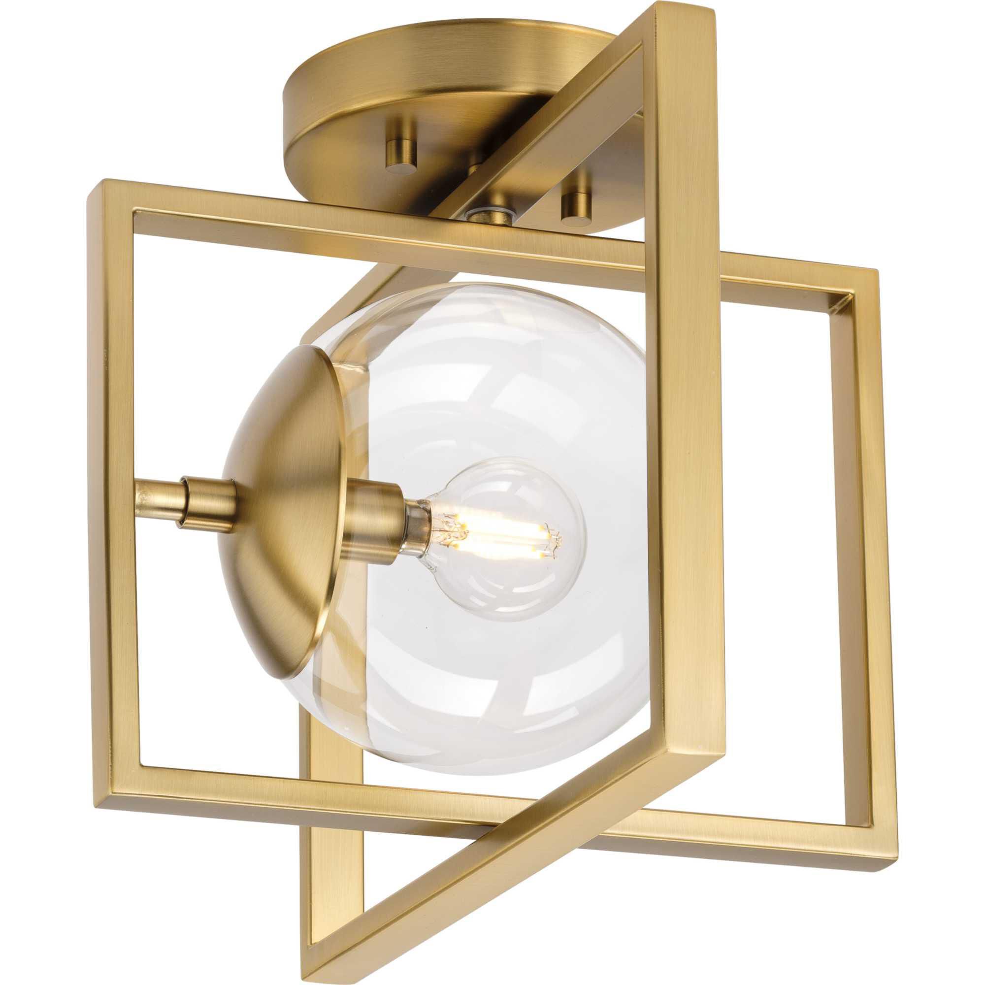 Atwell 12 Inch 1 Light Semi Flush Mount by Progress Lighting