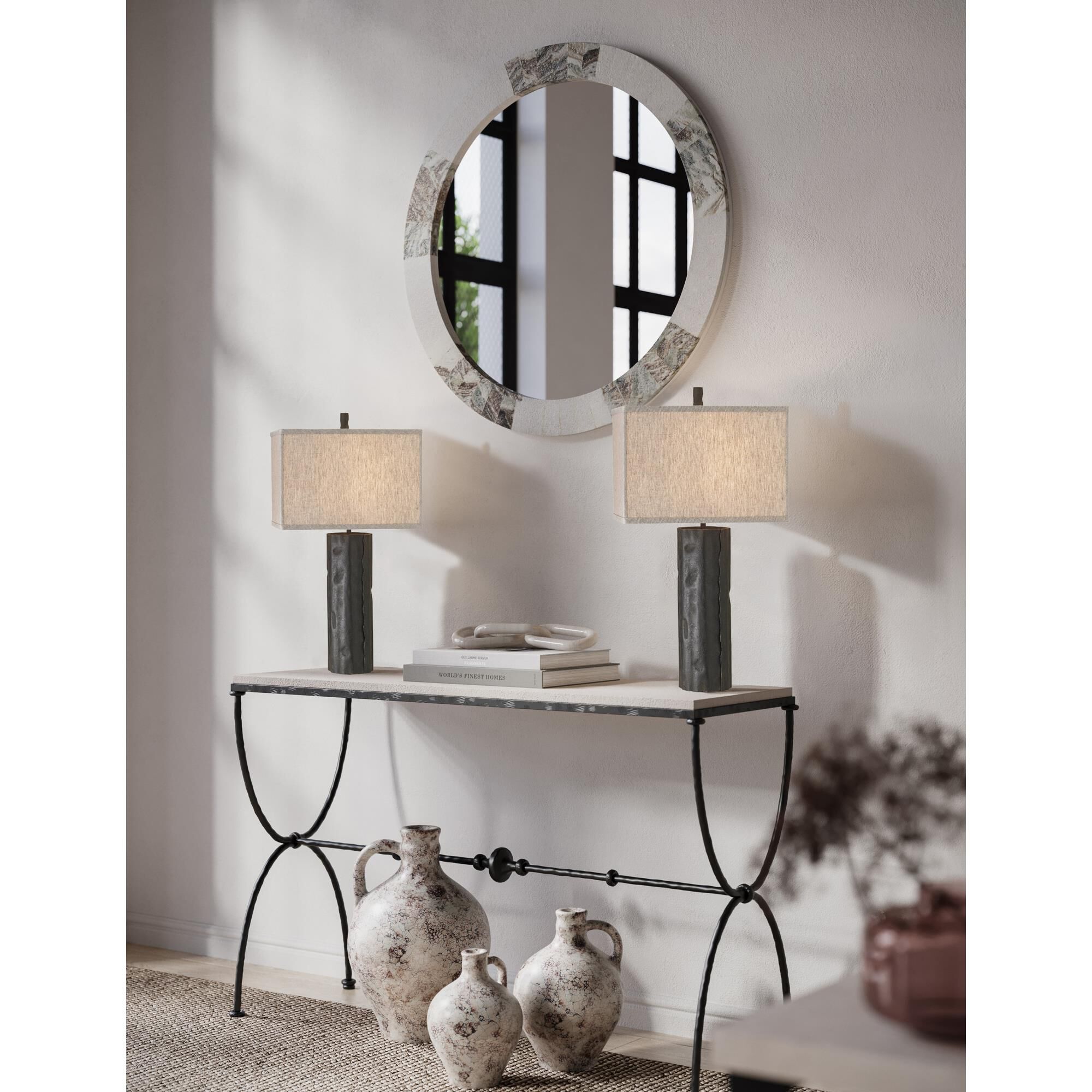 Shown in Mol Black finish and Included shade