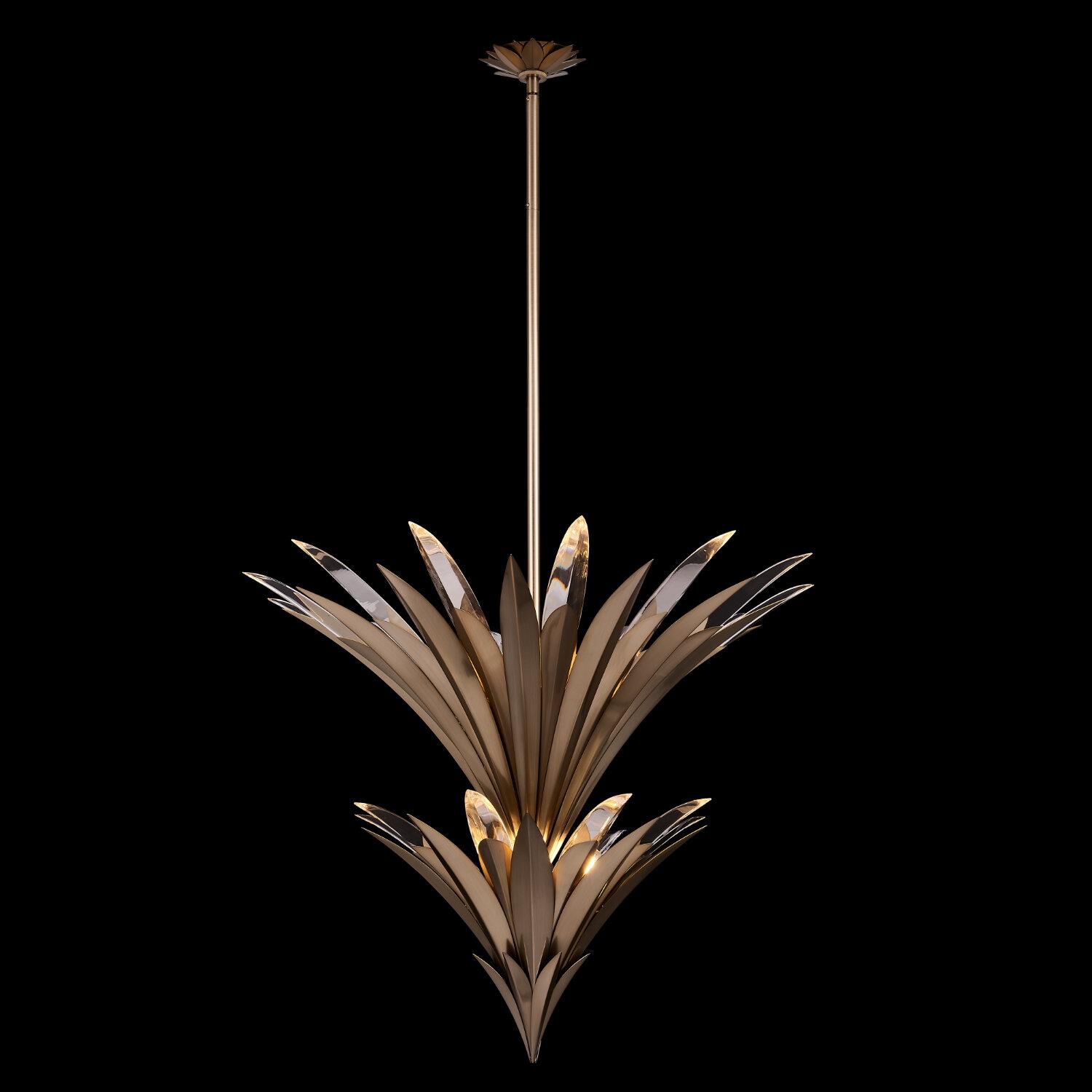 Shown in Winter Brass finish and Firenze Clear crystal and 0.0 glass and 0.0 shade