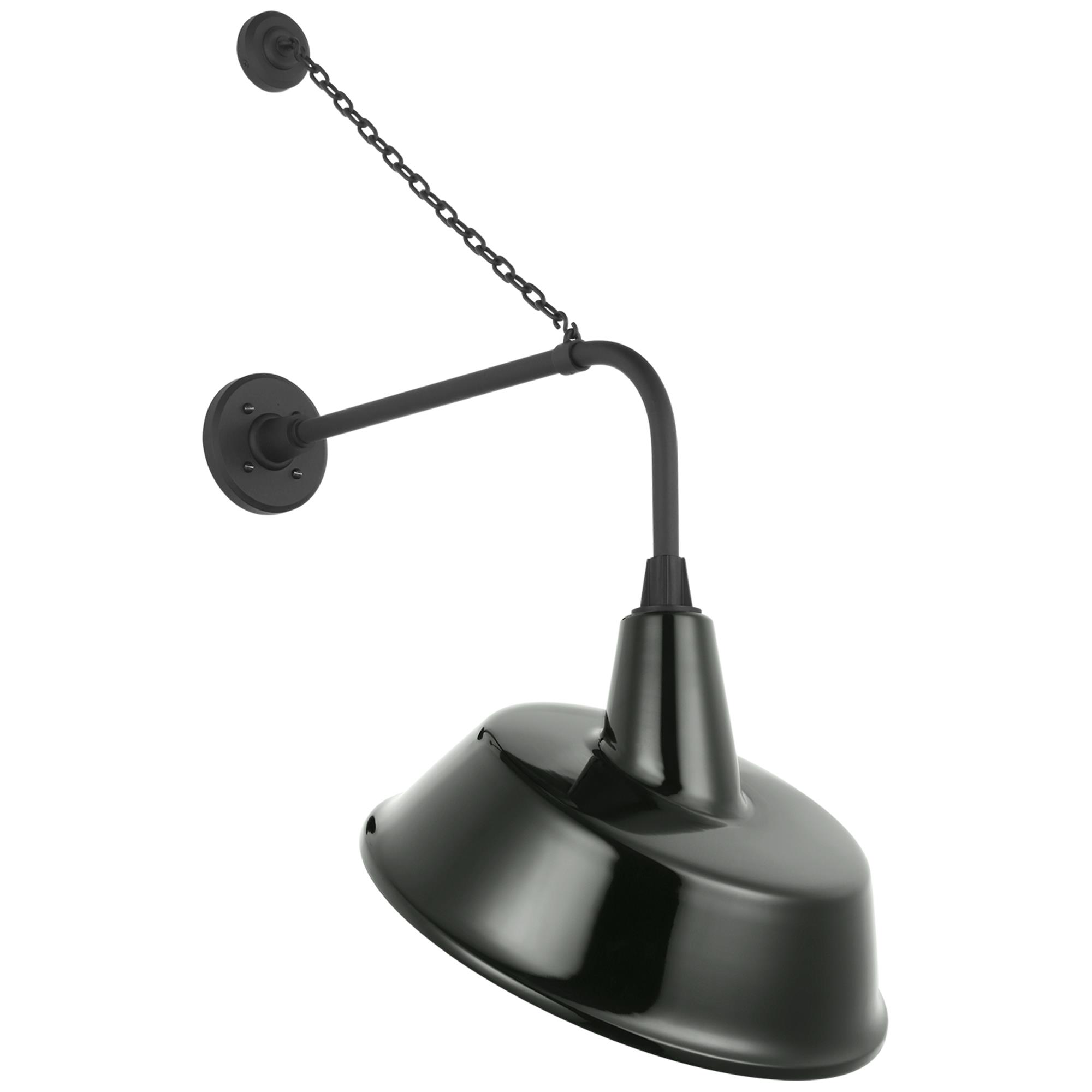 Shown in Matte Black finish and Green shade