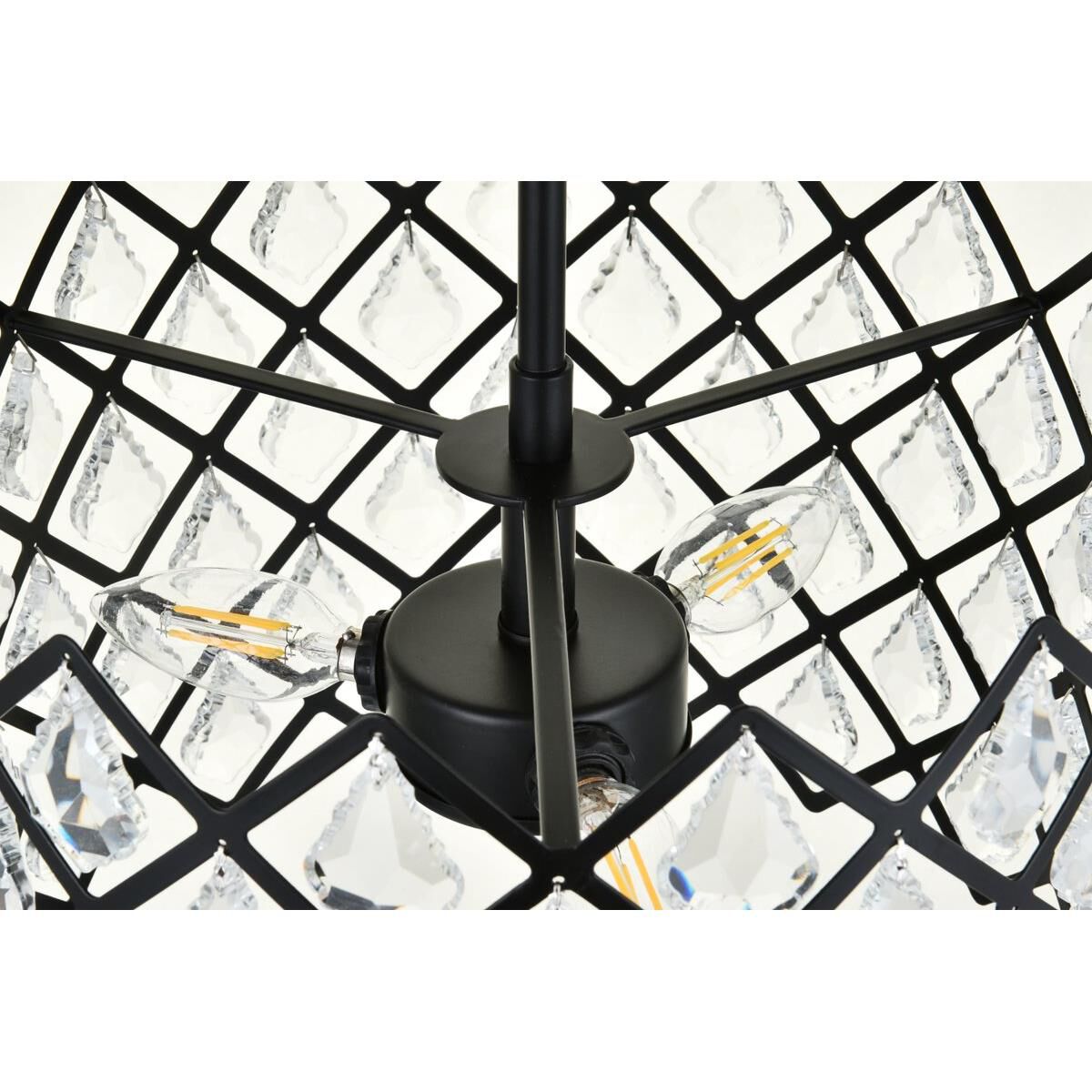 Shown in Black finish and Royal Cut Clear crystal