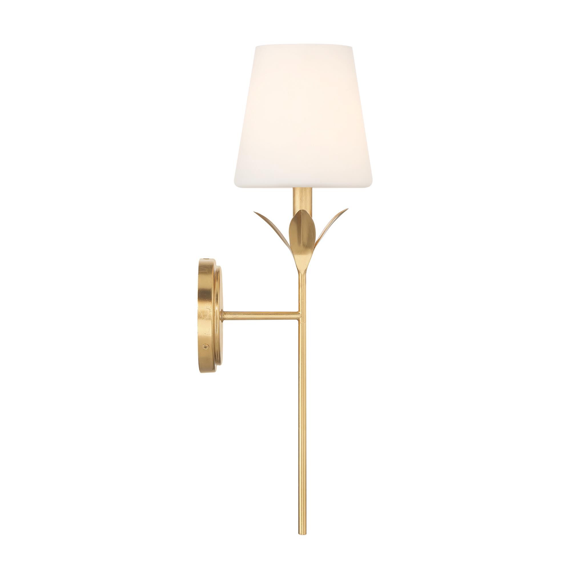 Shown in Antique Gold finish and Glass shade
