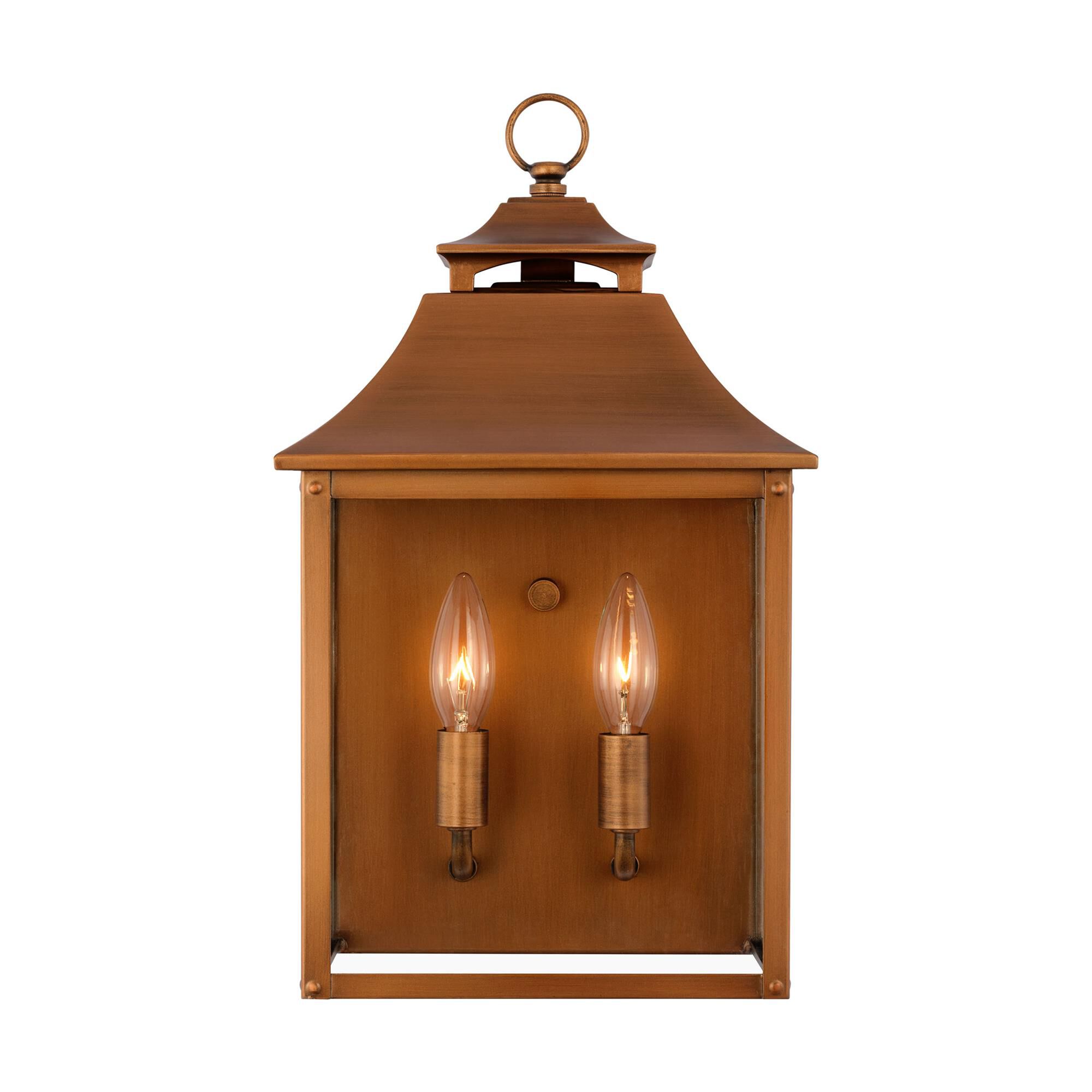 Shown in Natural Copper finish and Clear Seeded glass