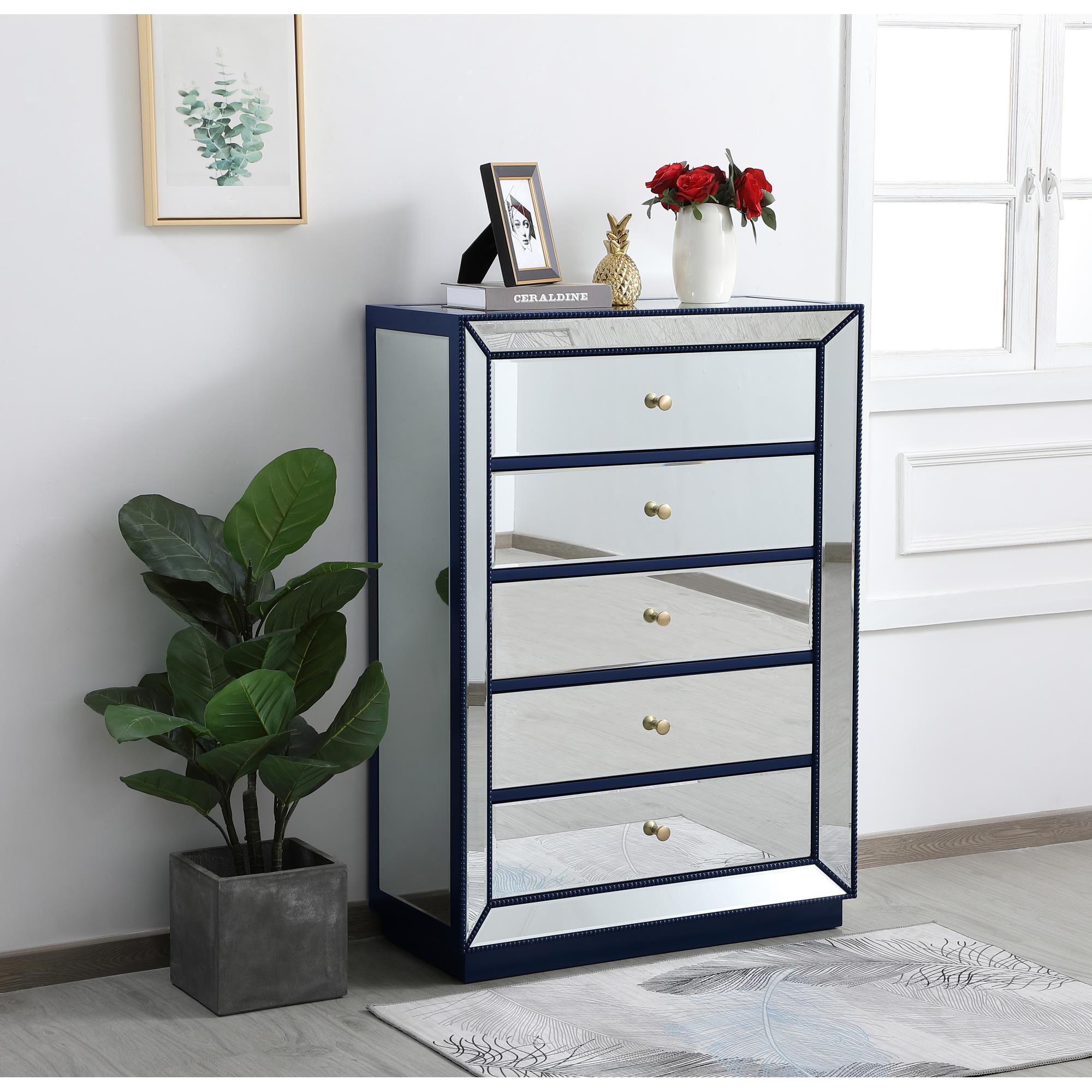 Shown in Blue finish