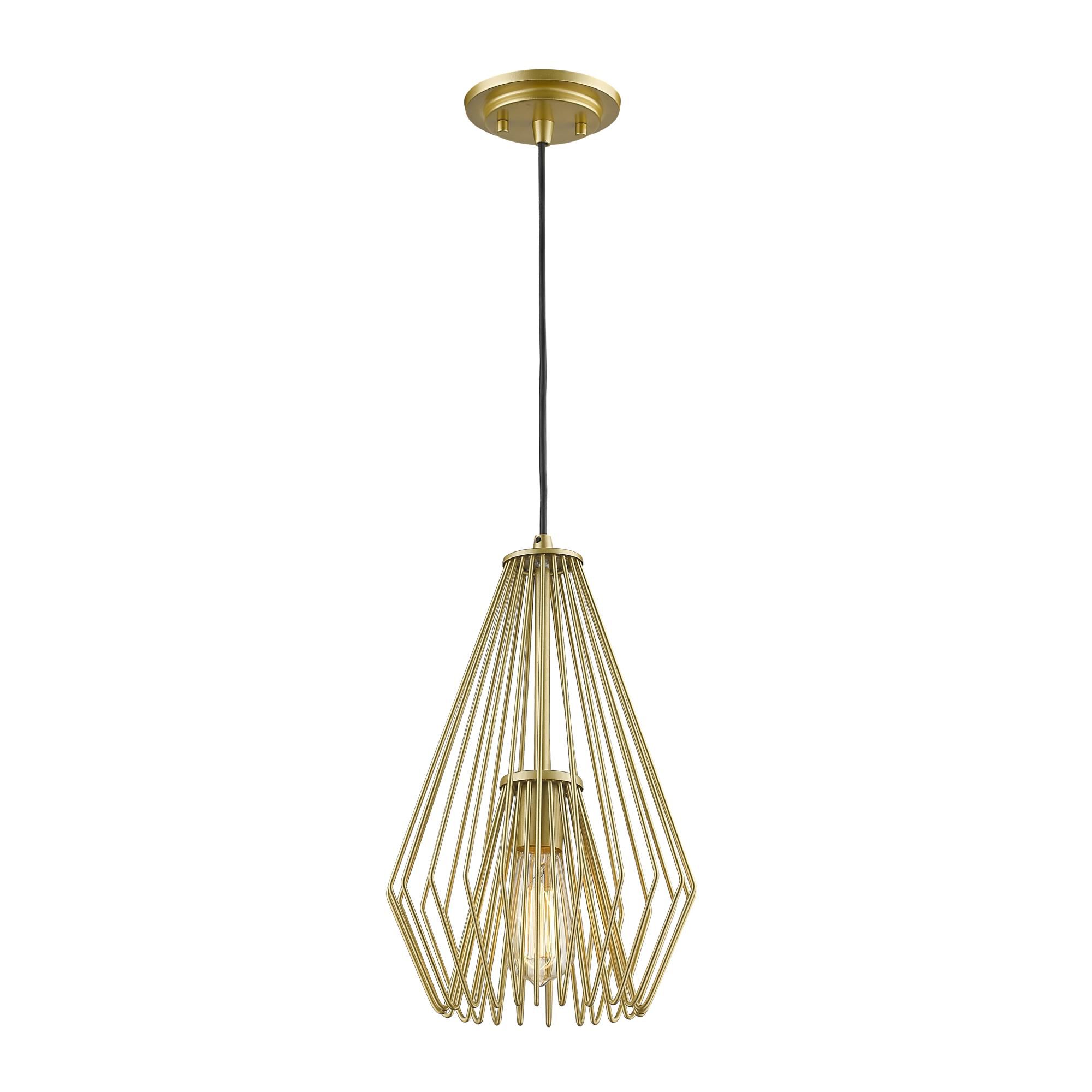 Shown in Metallic Gold finish and Steel glass and Steel shade