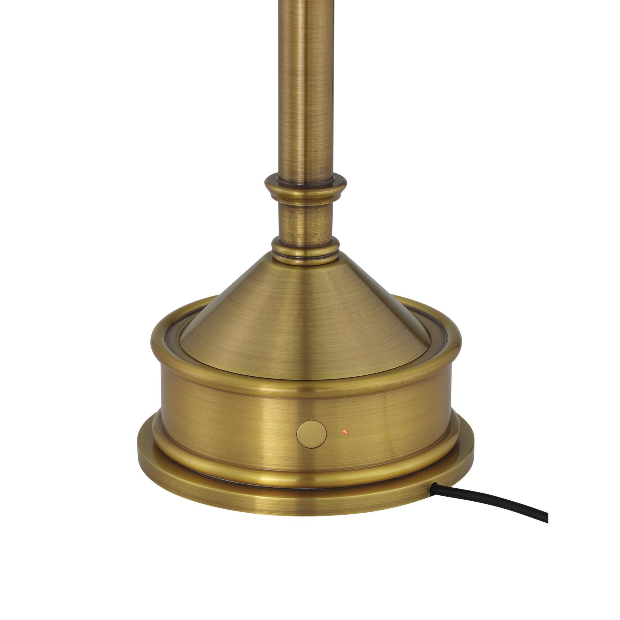 Shown in Brass finish and Polished Brass Metal shade