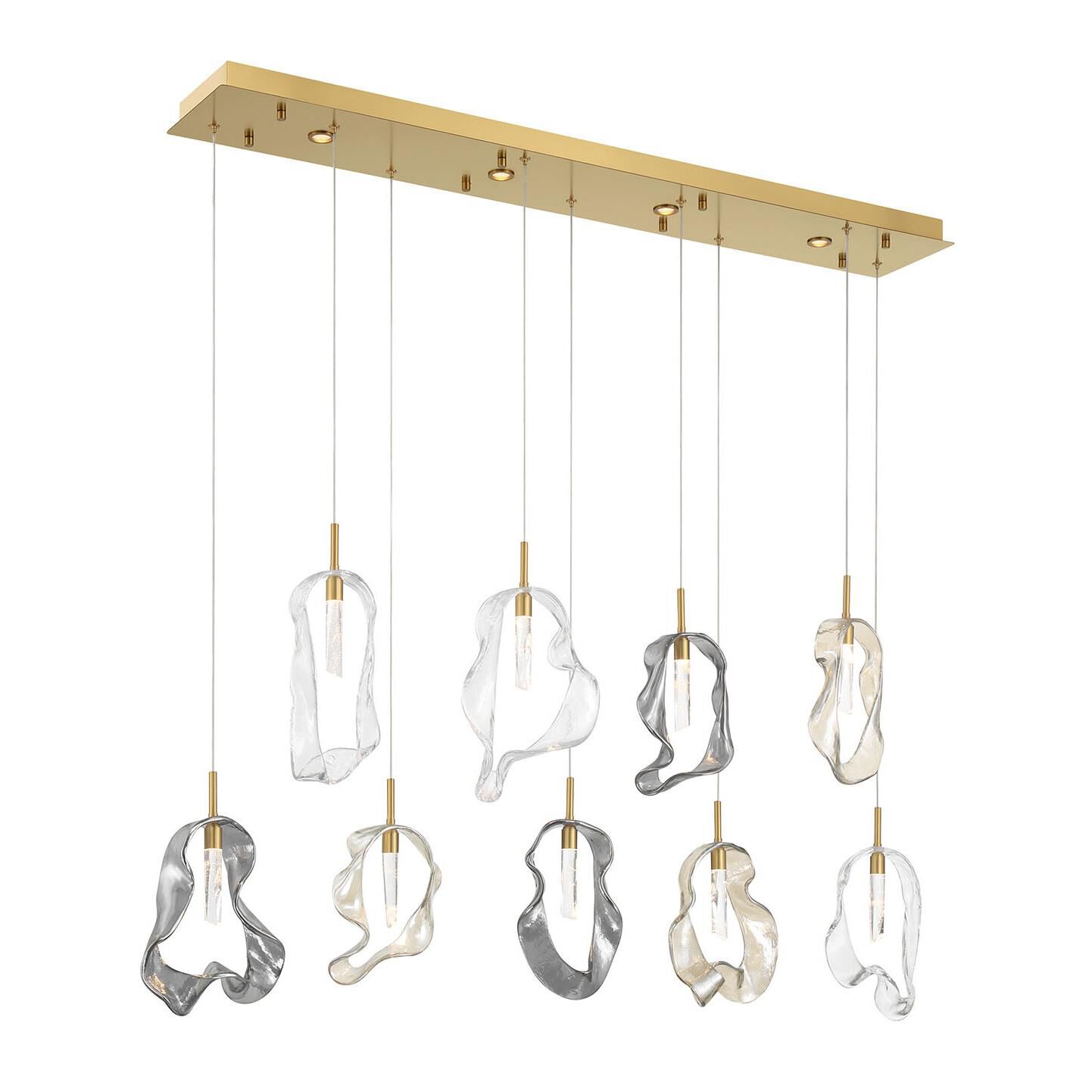 Shown in Gold finish and Mixed glass