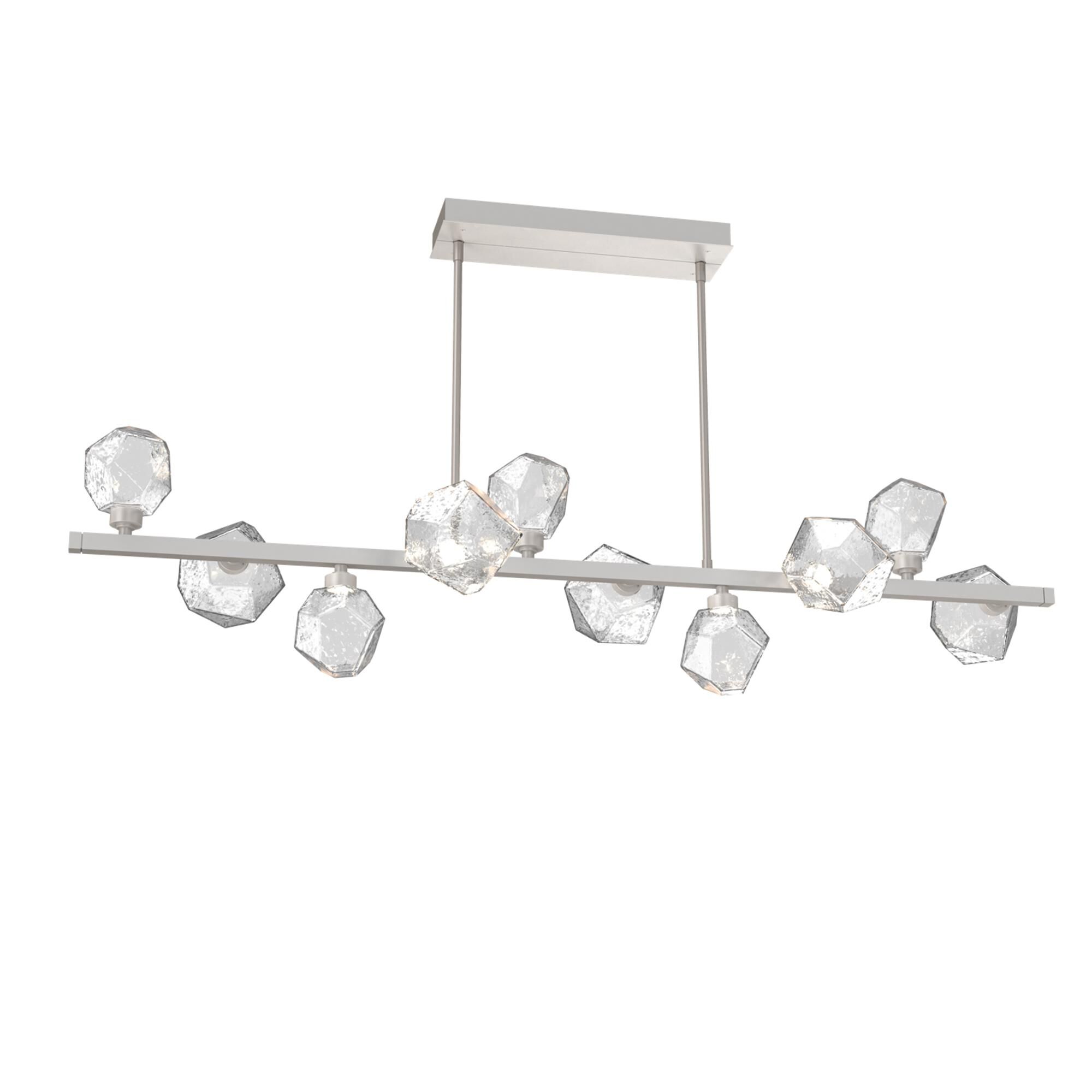 Shown in Beige Silver finish and Clear glass