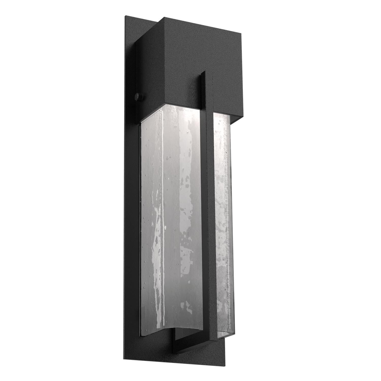 Shown in Textured Black finish and Frosted Granite glass