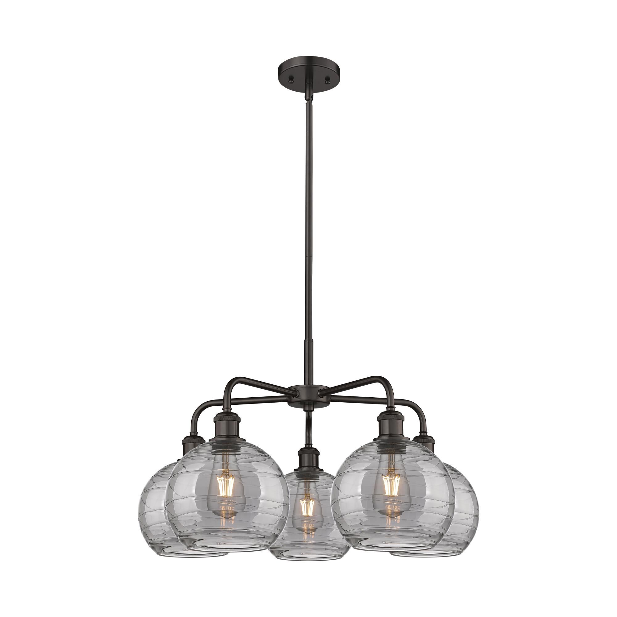 Bruno Marashlian Athens Deco Swirl Chandelier by Innovations Lighting