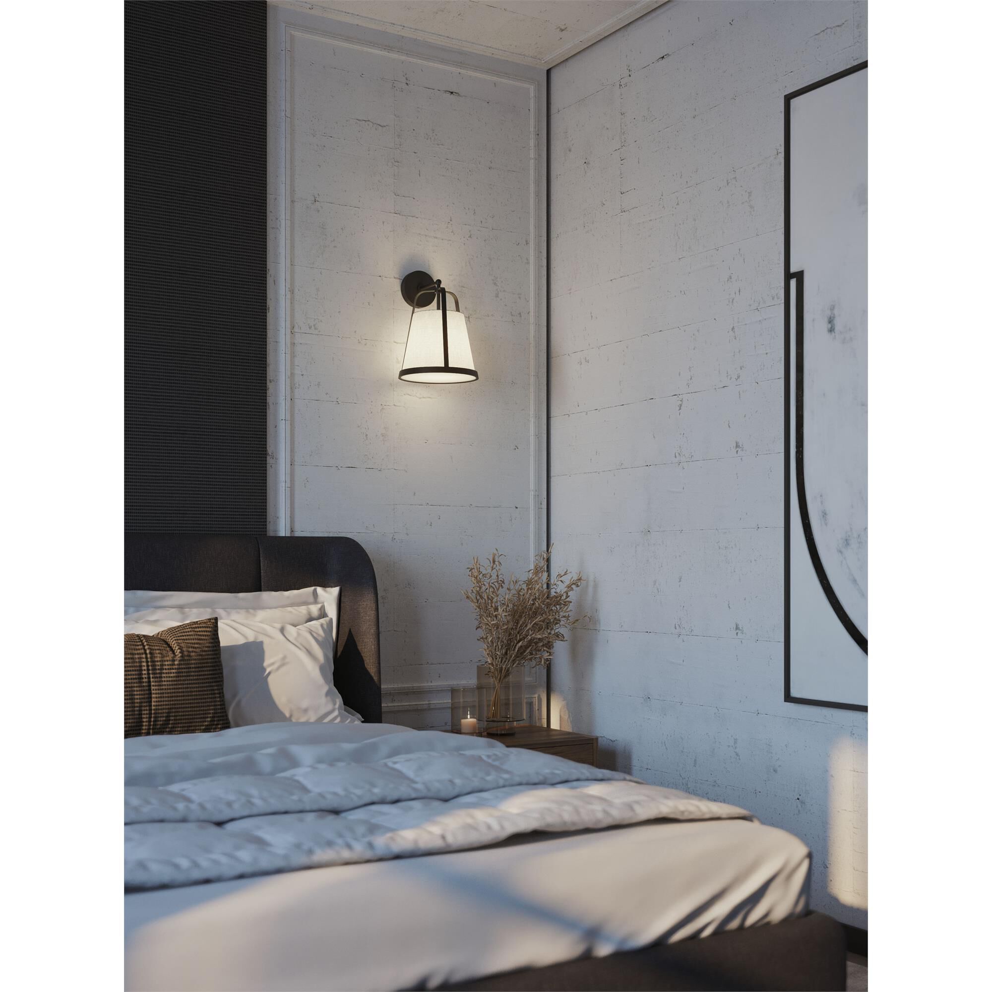 Shown in Black finish and White glass
