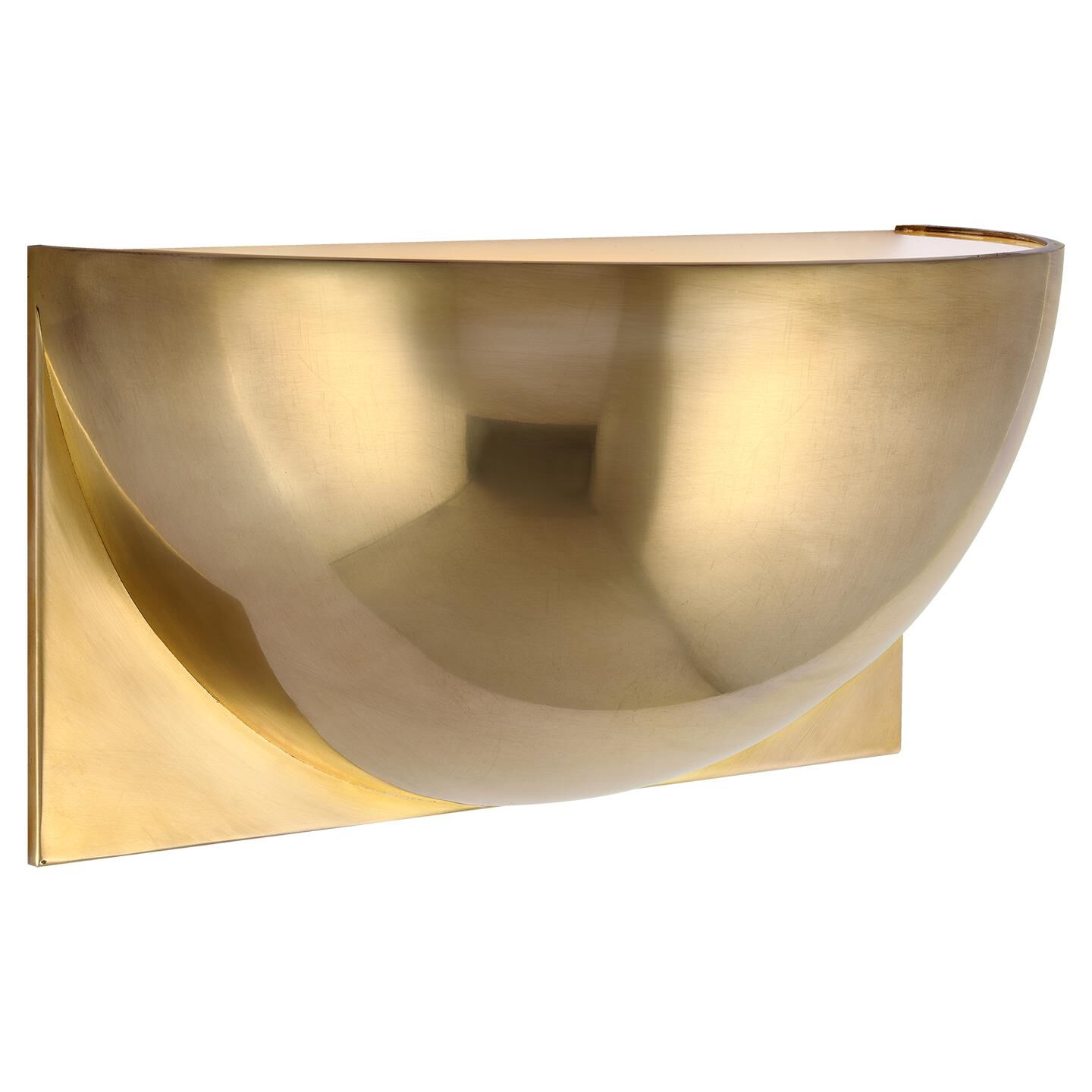 Shown in Natural Brass finish and Frosted glass