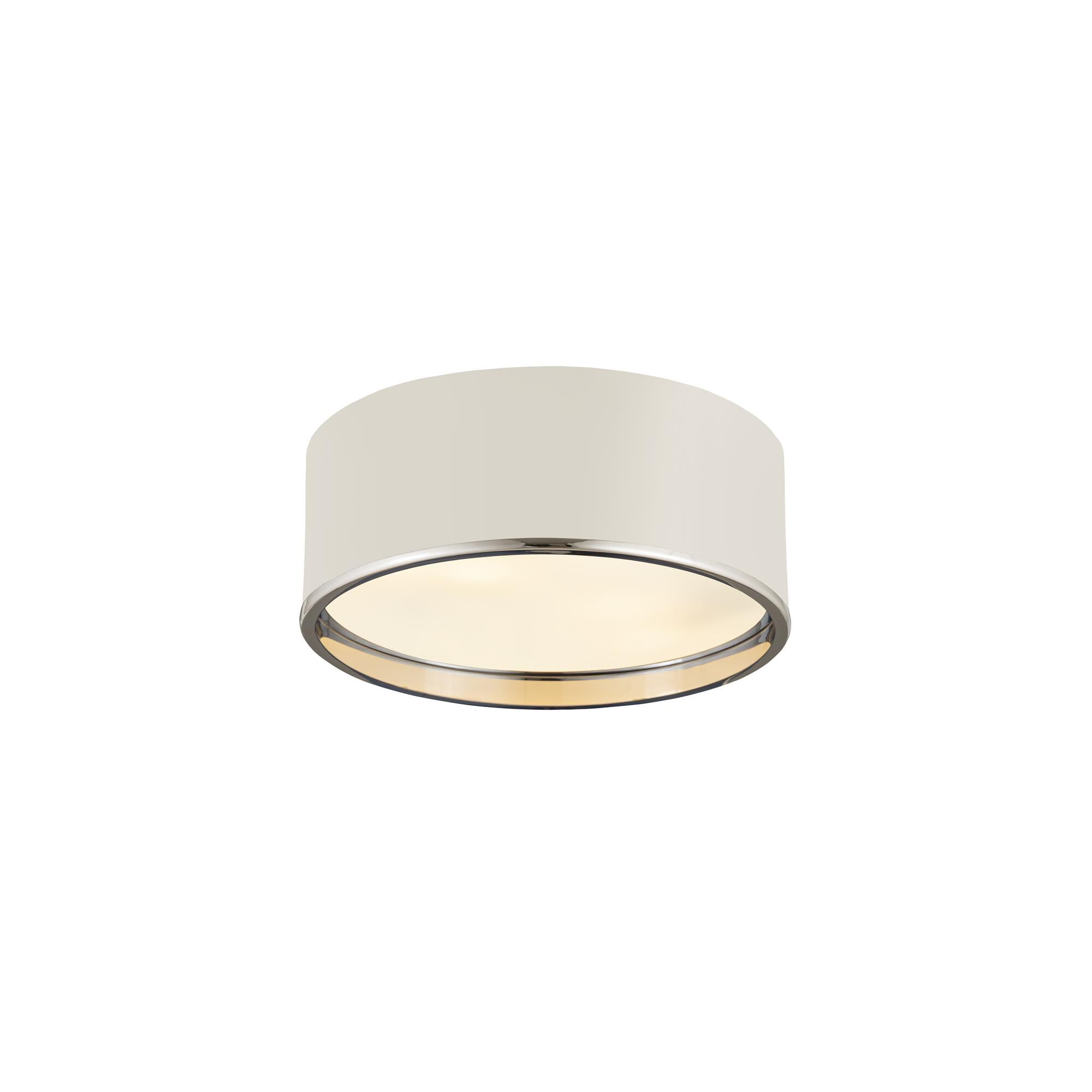 Shown in Matte White And Chrome finish and Steel glass and Steel shade