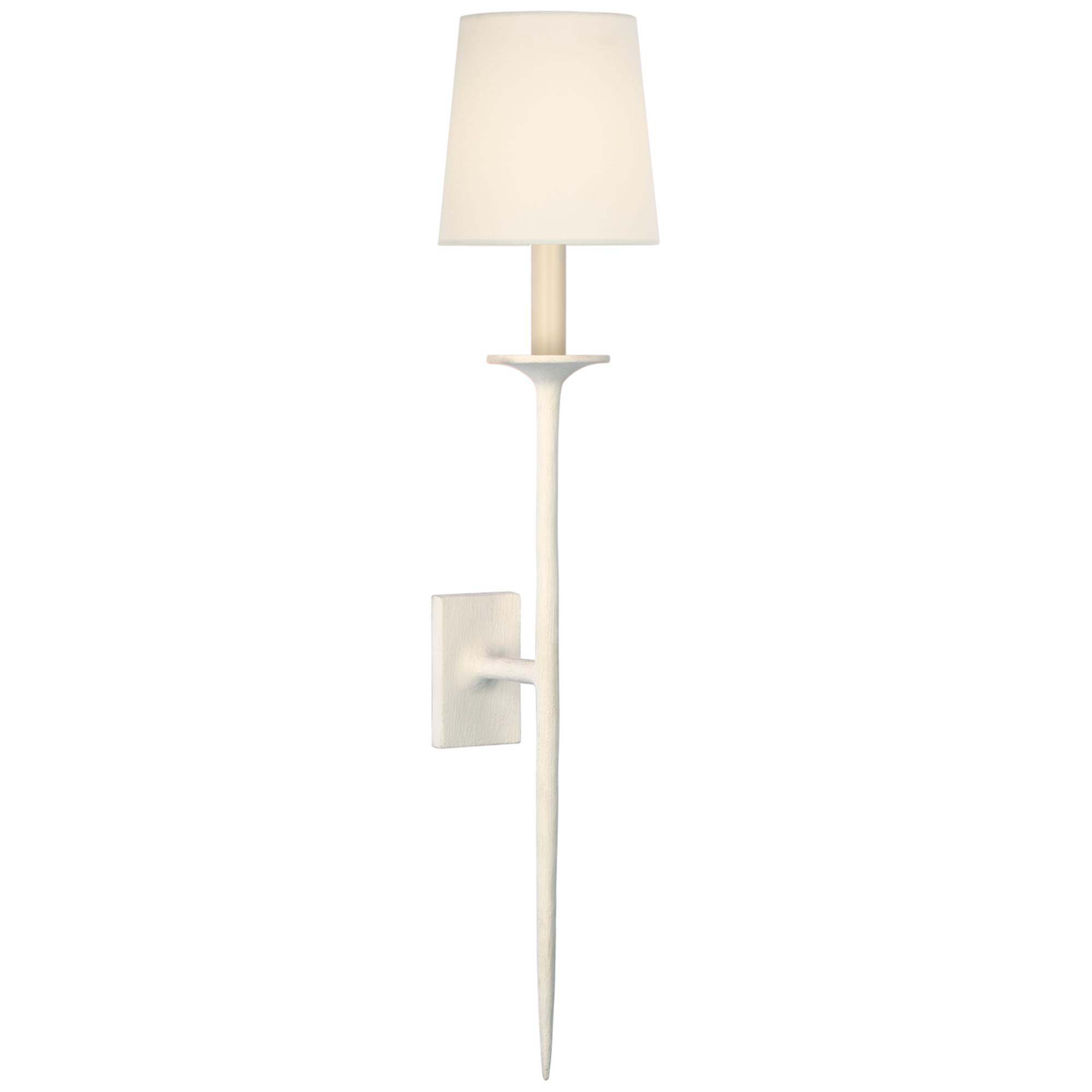 Shown in Plaster White finish and Linen shade