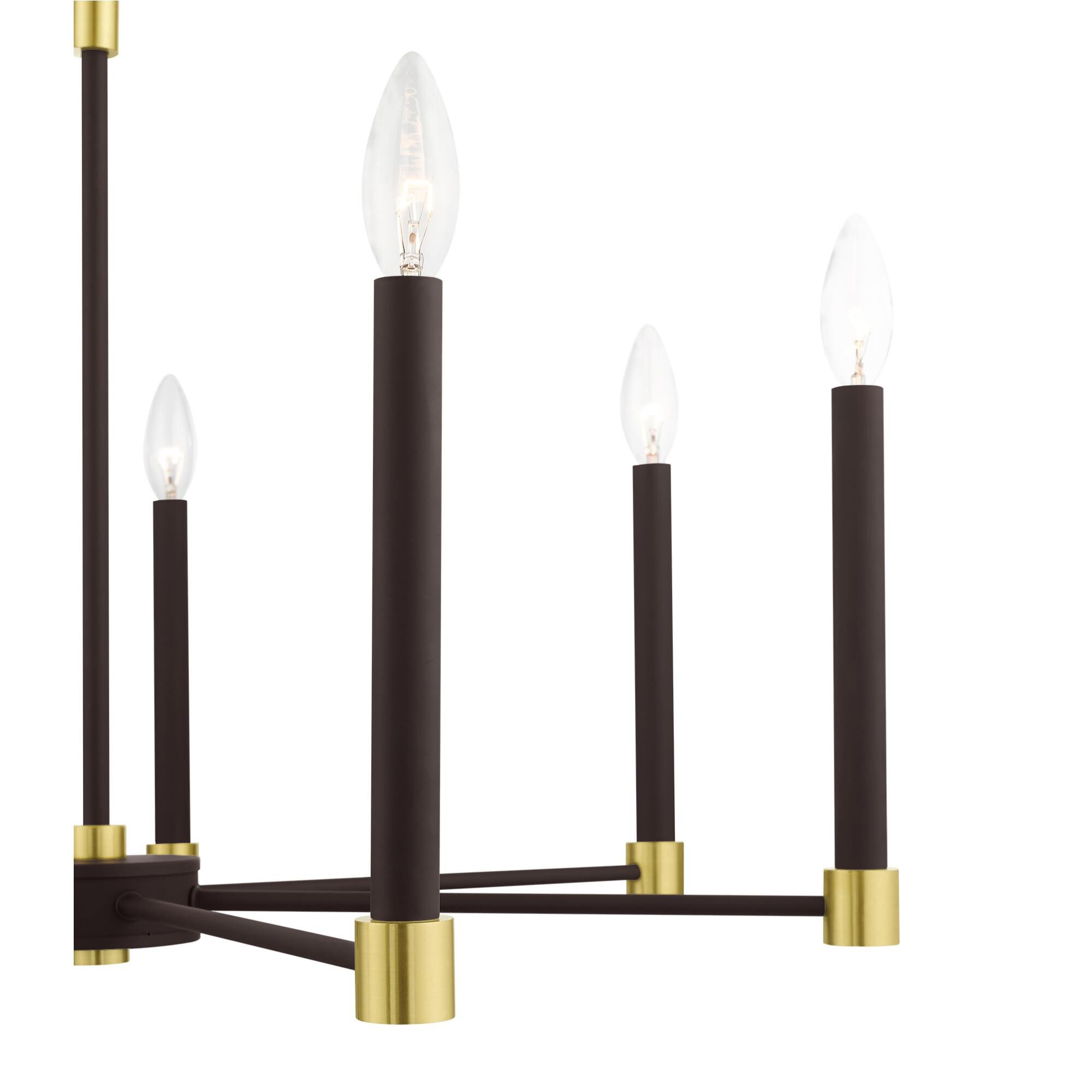 Shown in Bronze With Satin Brass Accents finish