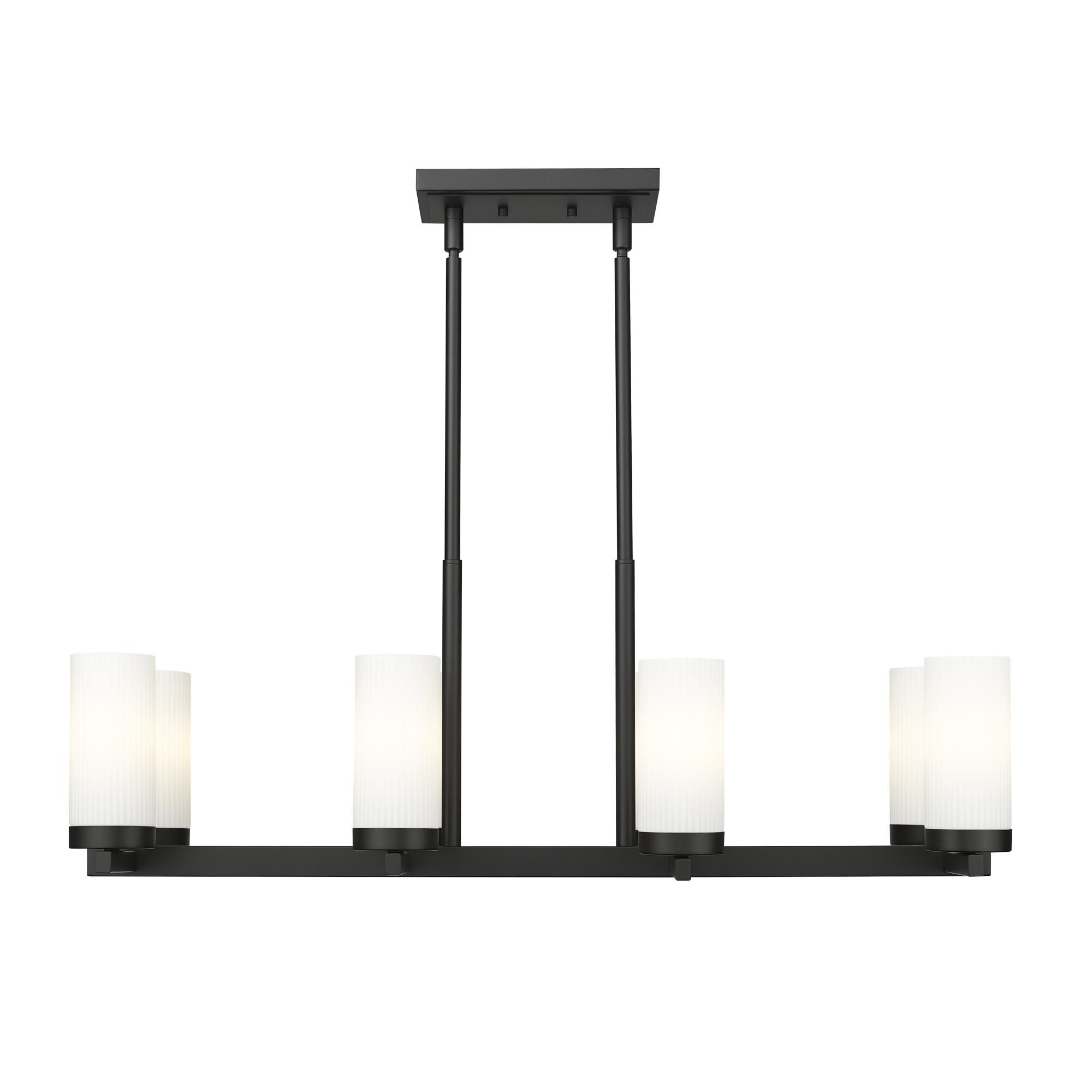 Shown in Matte Black finish and White glass