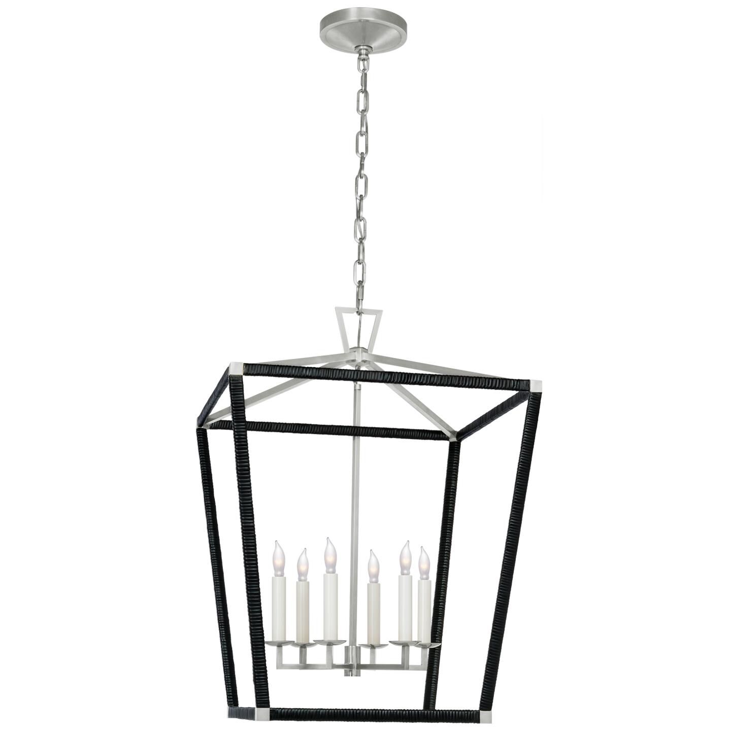Shown in Polished Nickel and Black Rattan finish