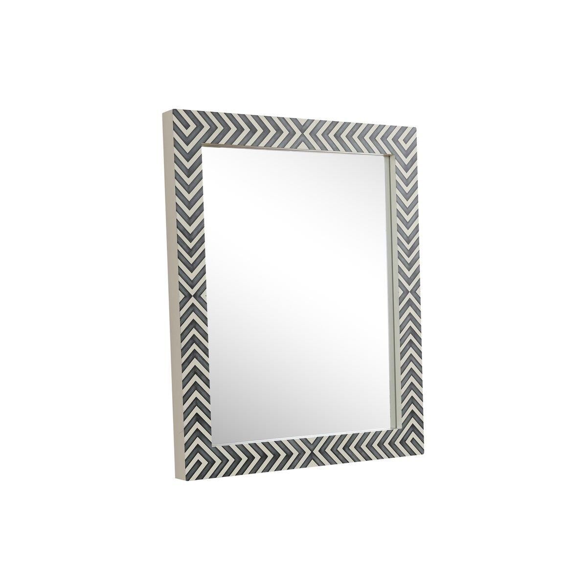 Rectangular mirror 32x27 inch in chevron Wall Mirror by Elegant Decor
