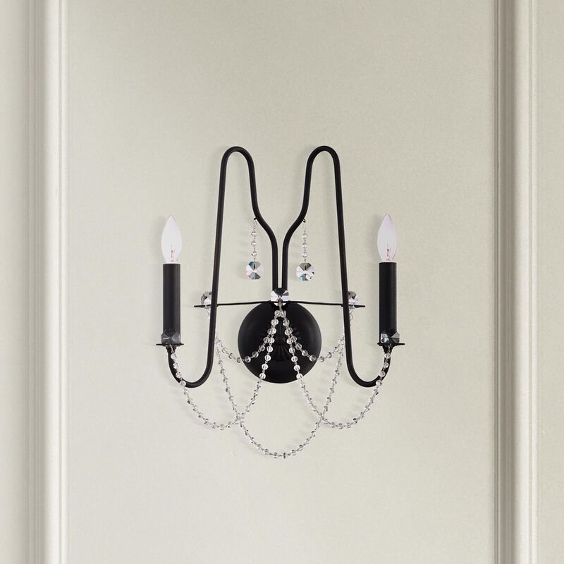 Esmery Medium 2 Light Wall Sconce by Schonbek