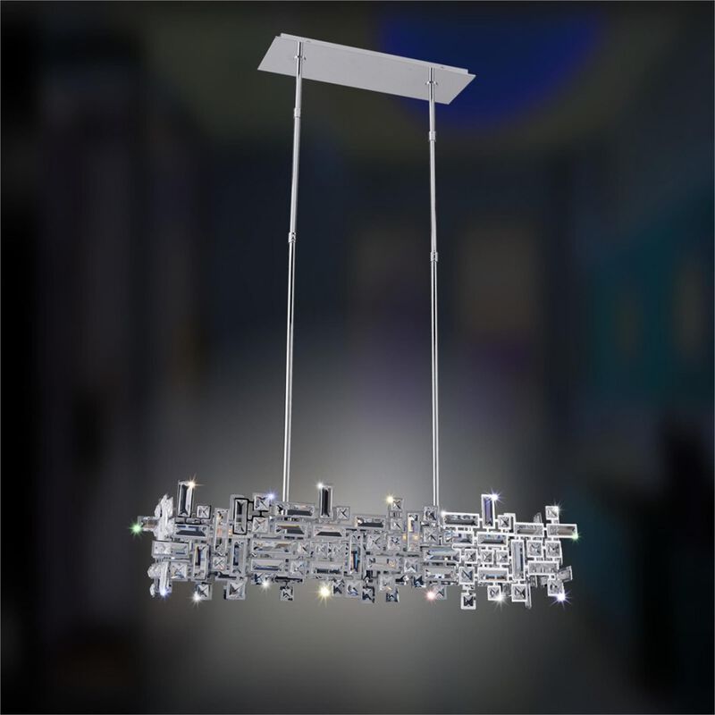 Vermeer Small Linear Chandelier by Allegri