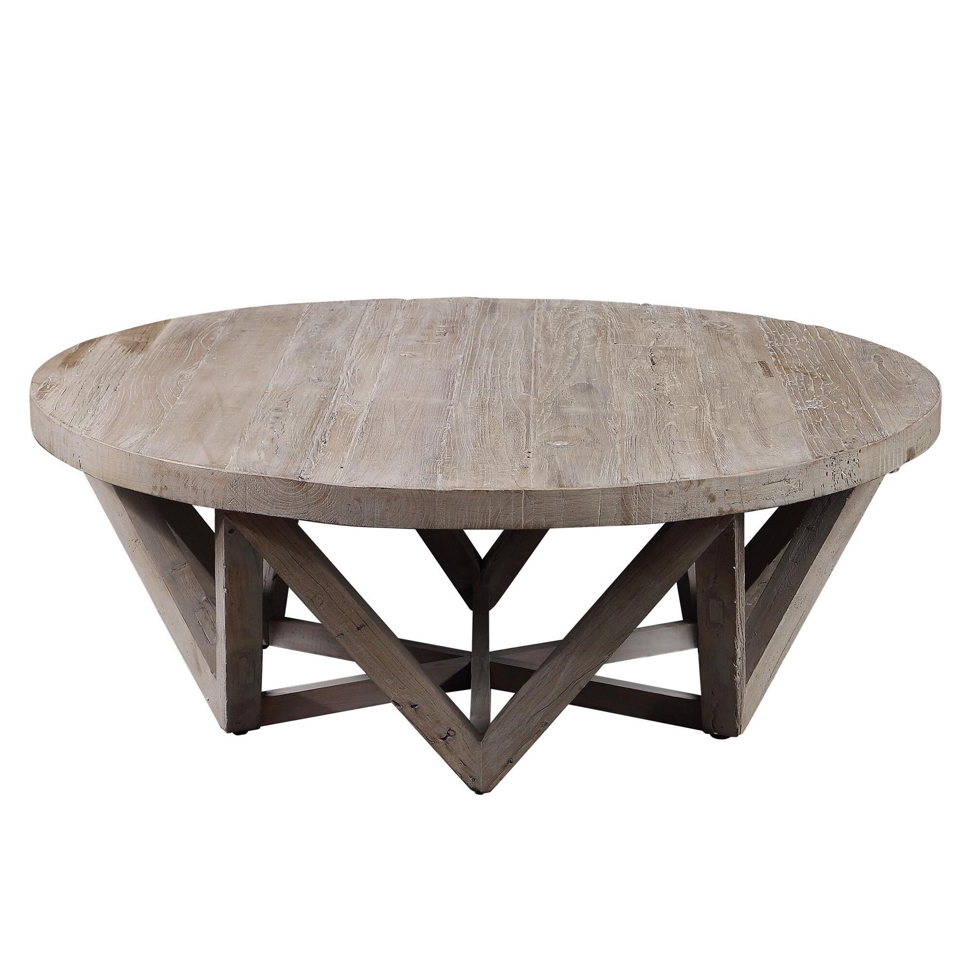 Shown in Constructed From Reclaimed Elm Wood, This Coffee Table Features Natural Wood Grain And Rustic Textur finish