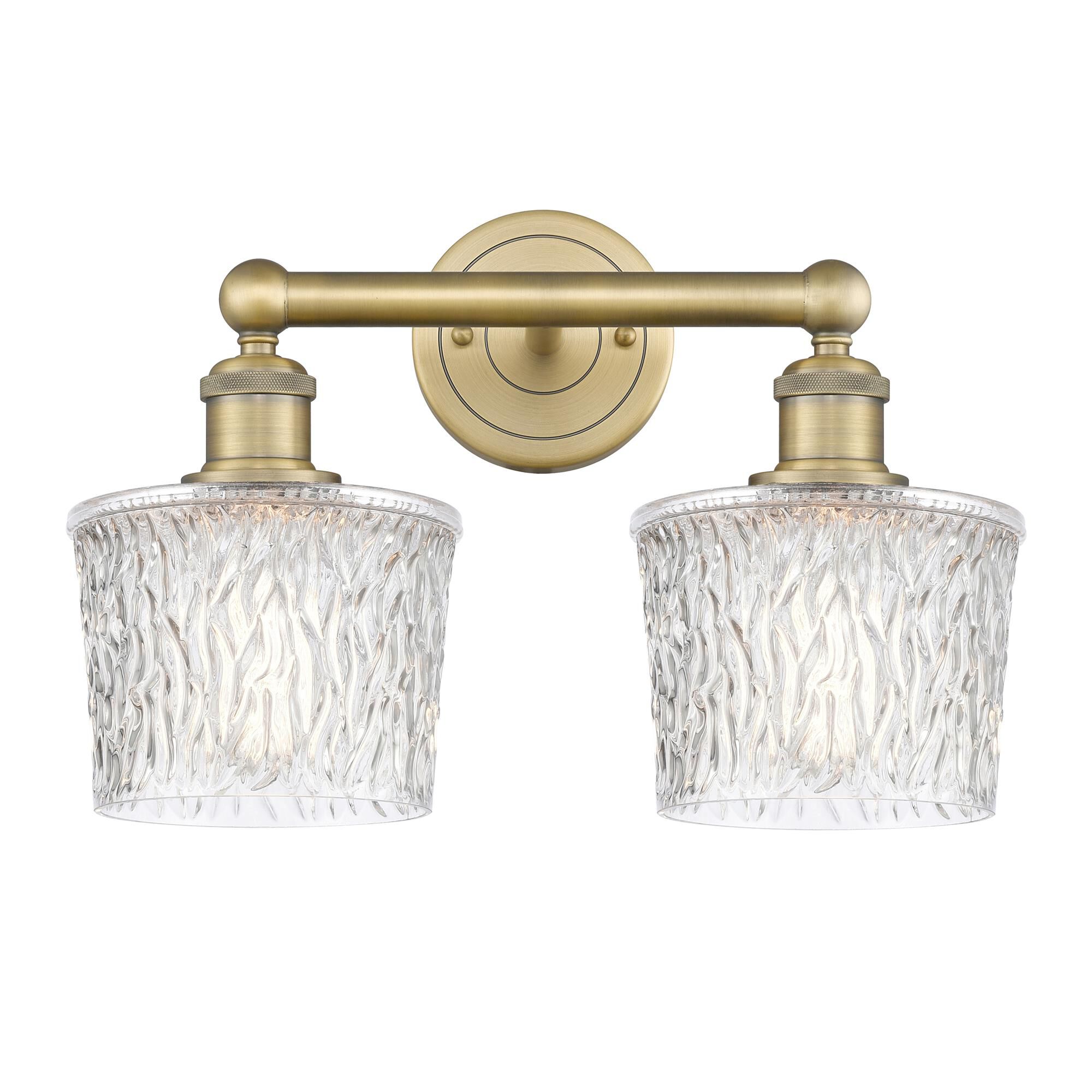 Shown in Brushed Brass finish and Clear glass
