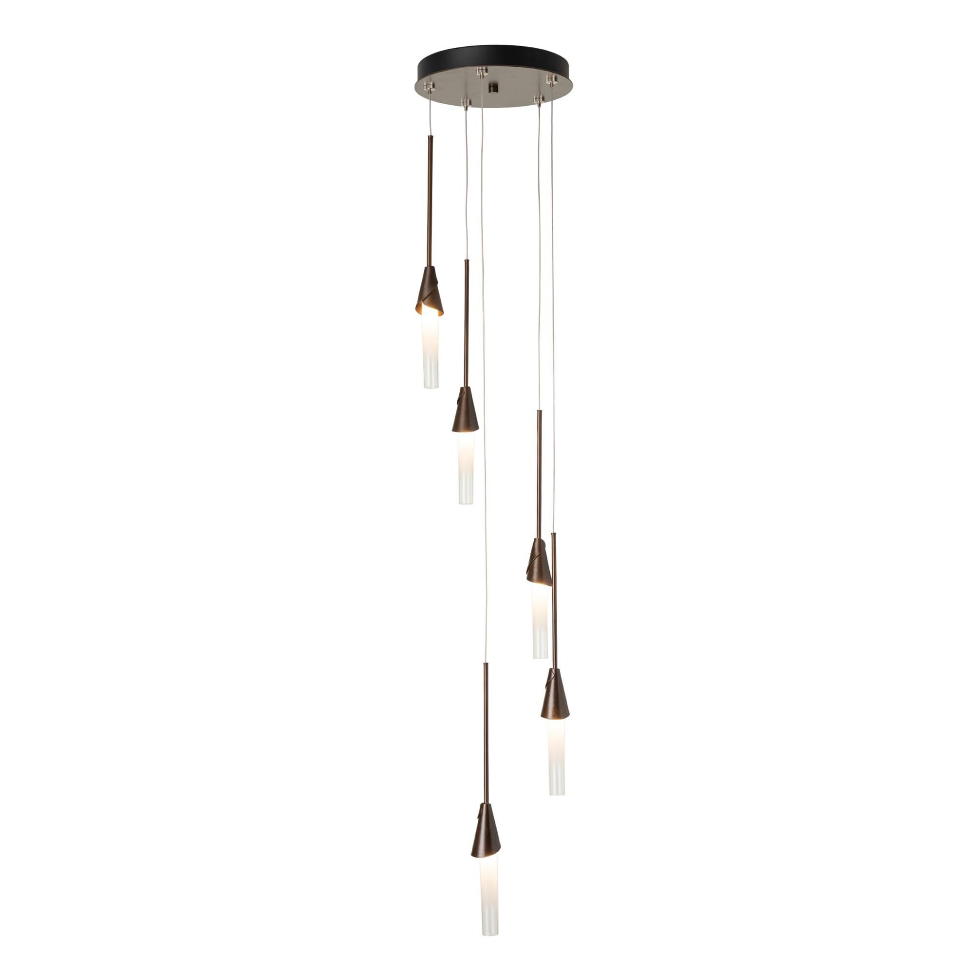 Shown in Bronze finish and Frosted shade