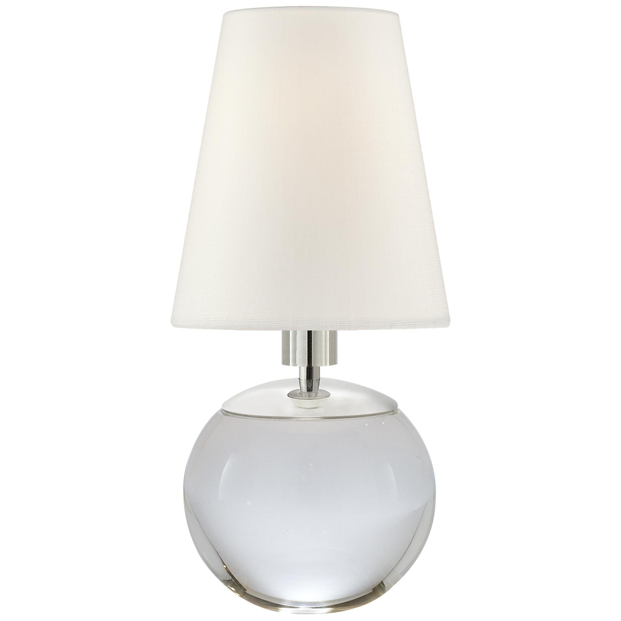 Shown in Crystal finish and Linen shade