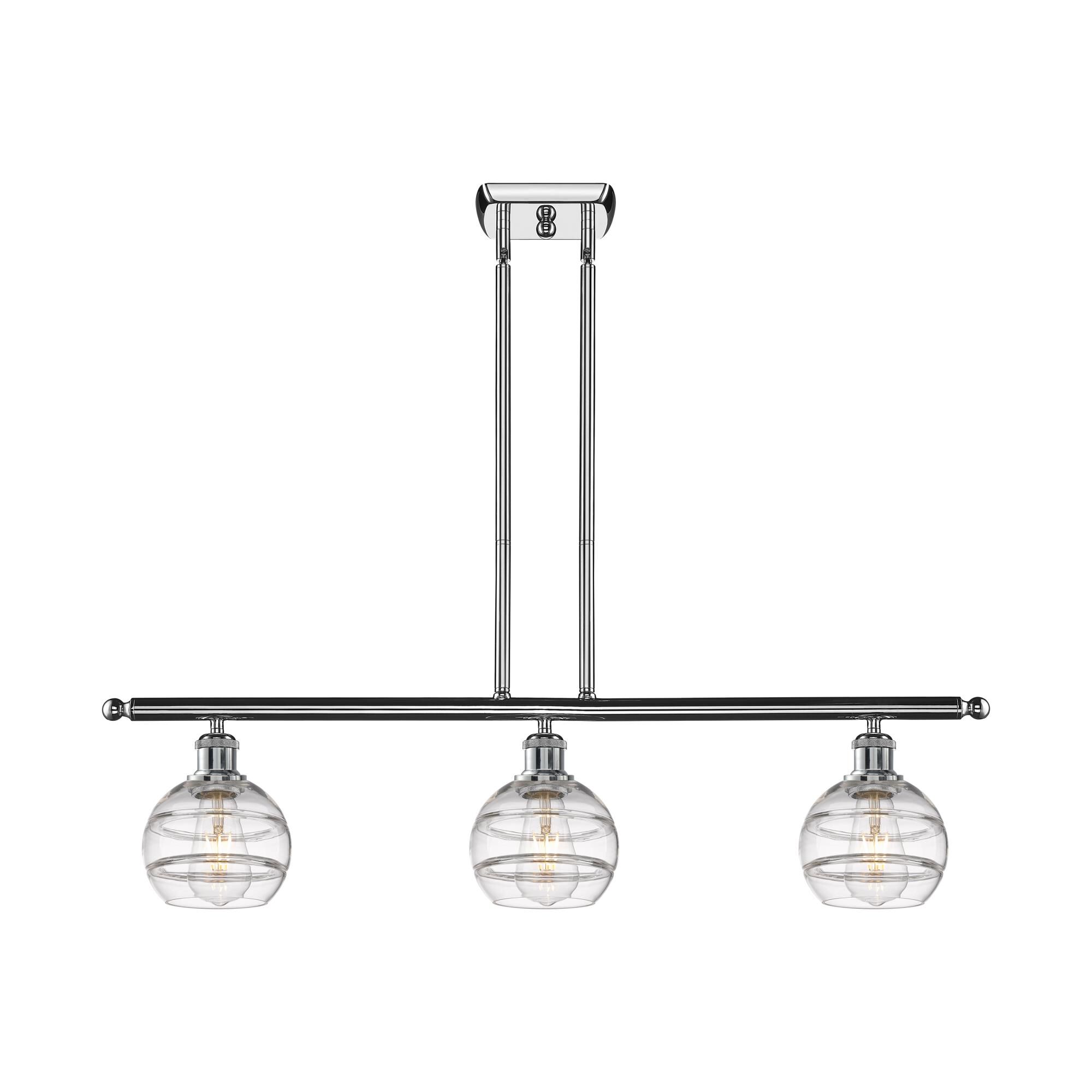 Shown in Polished Chrome finish and Clear glass