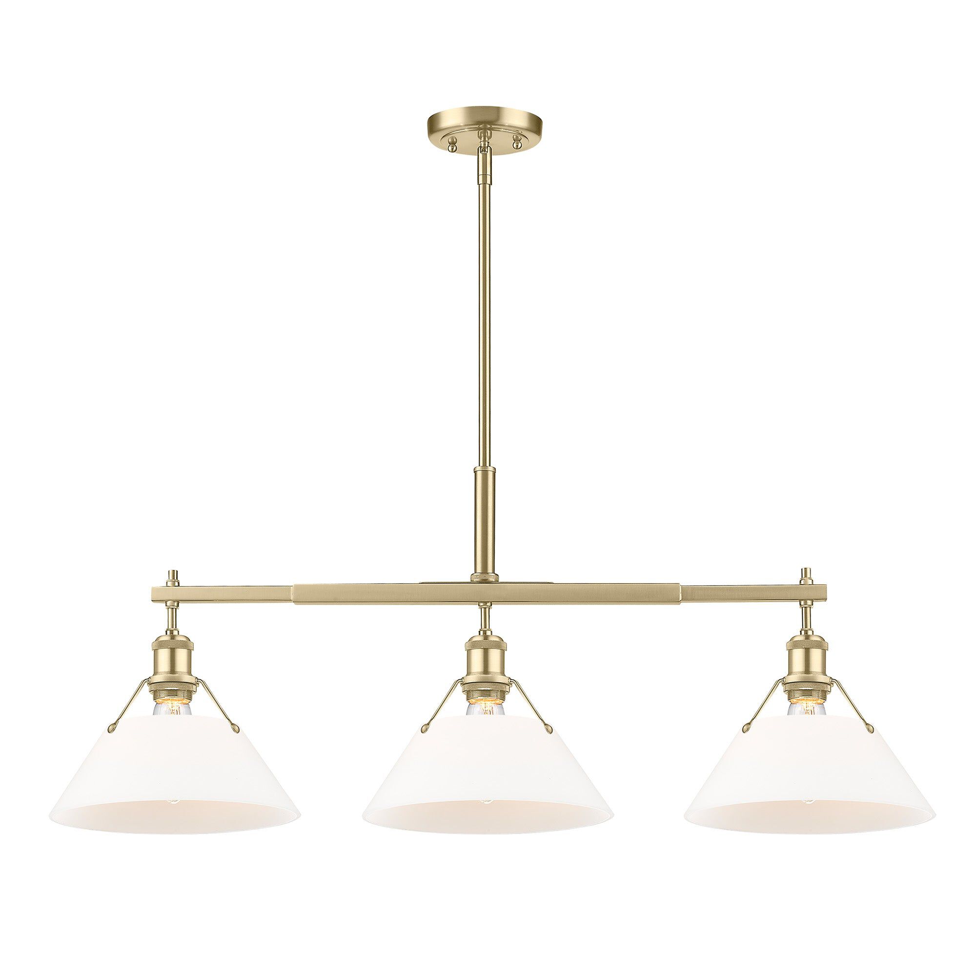 Shown in Brushed Champagne Bronze finish and Opal glass and Without Shade shade