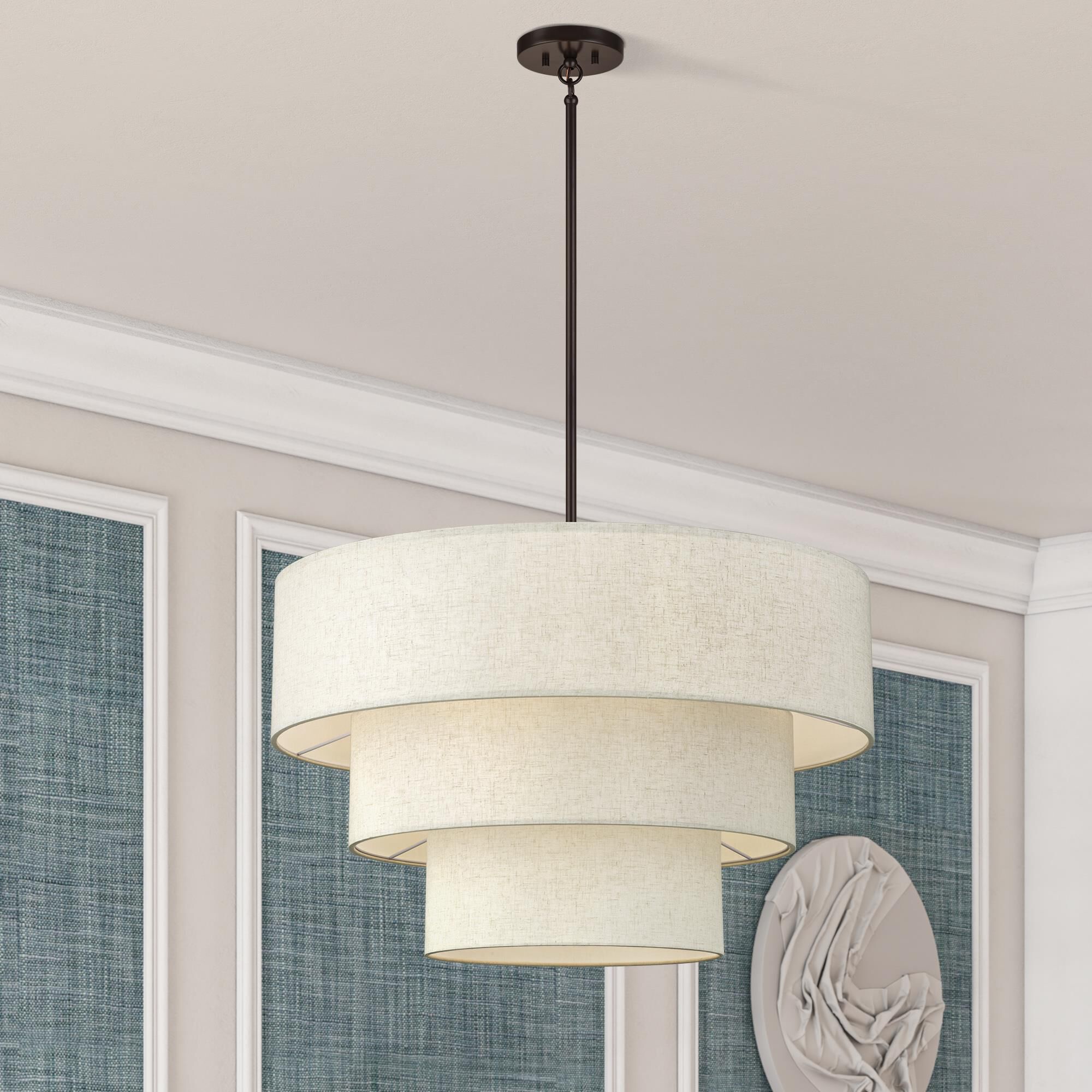 Manorwood 32 Inch Large Pendant by Livex Lighting