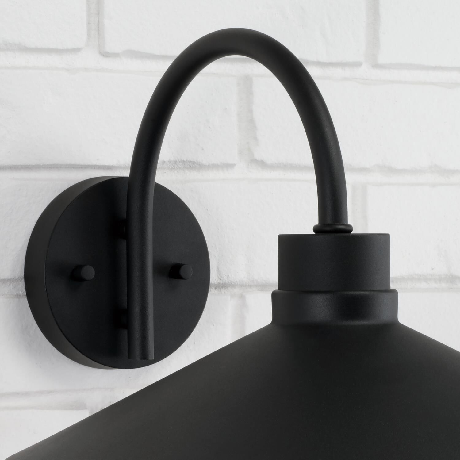 Shown in Black finish and Metal with White Interior shade