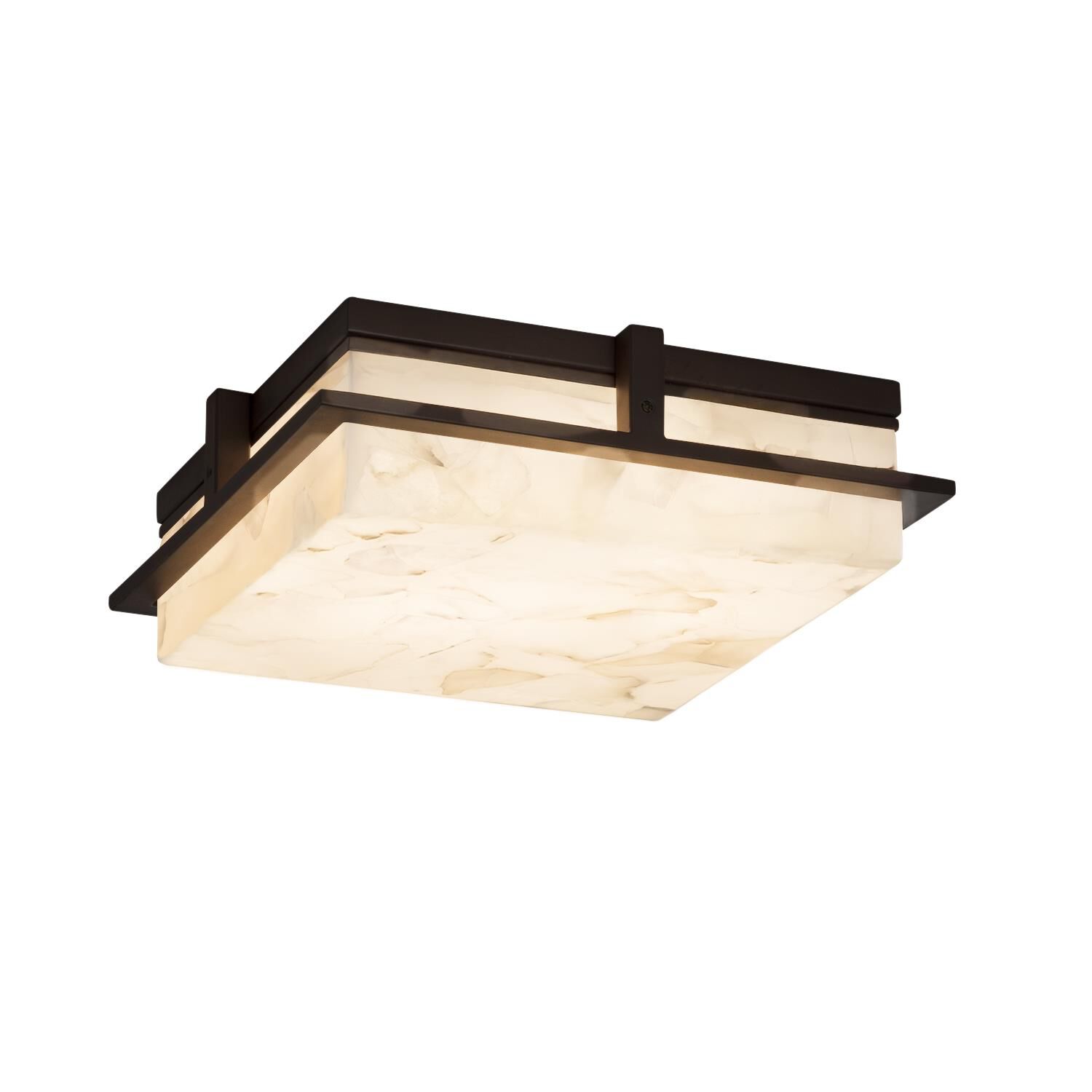 Justice Design Group Alabaster Rocks 14 Inch LED Outdoor Flush Mount