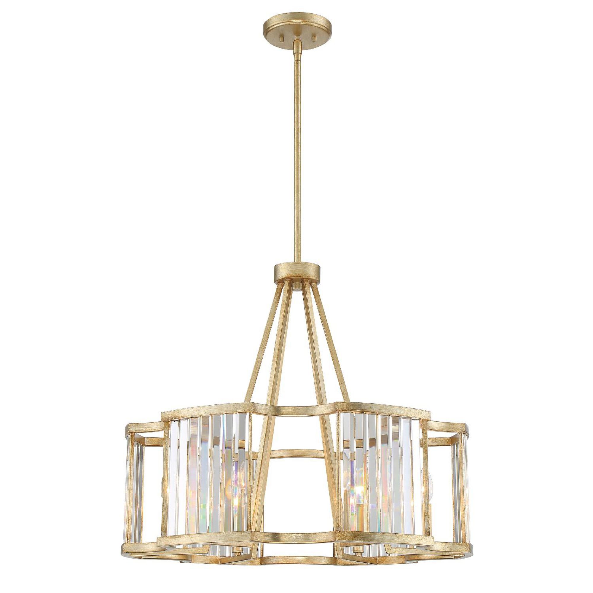 Shown in Distressed Twilight finish and Clear Hand Cut crystal
