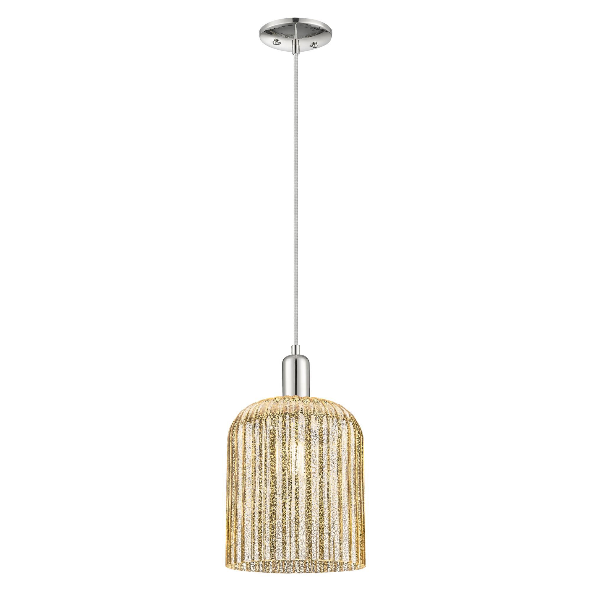 Shown in Polished Nickel finish and Mercury glass