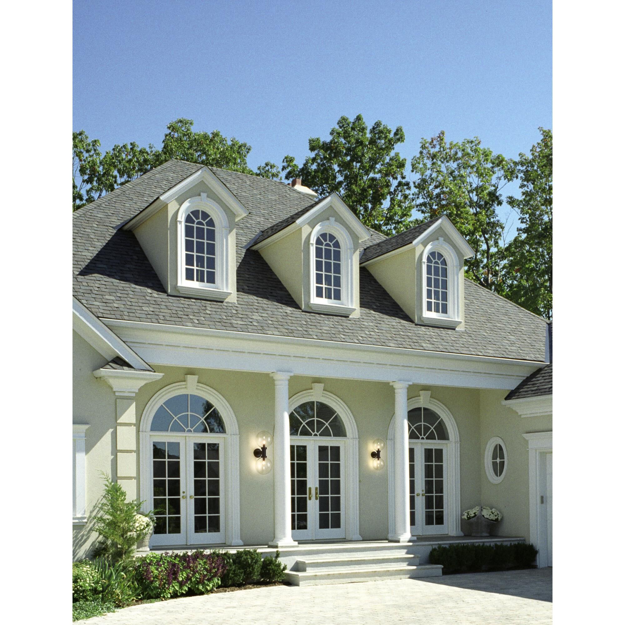 Shown in Black finish and Clear Seedy glass