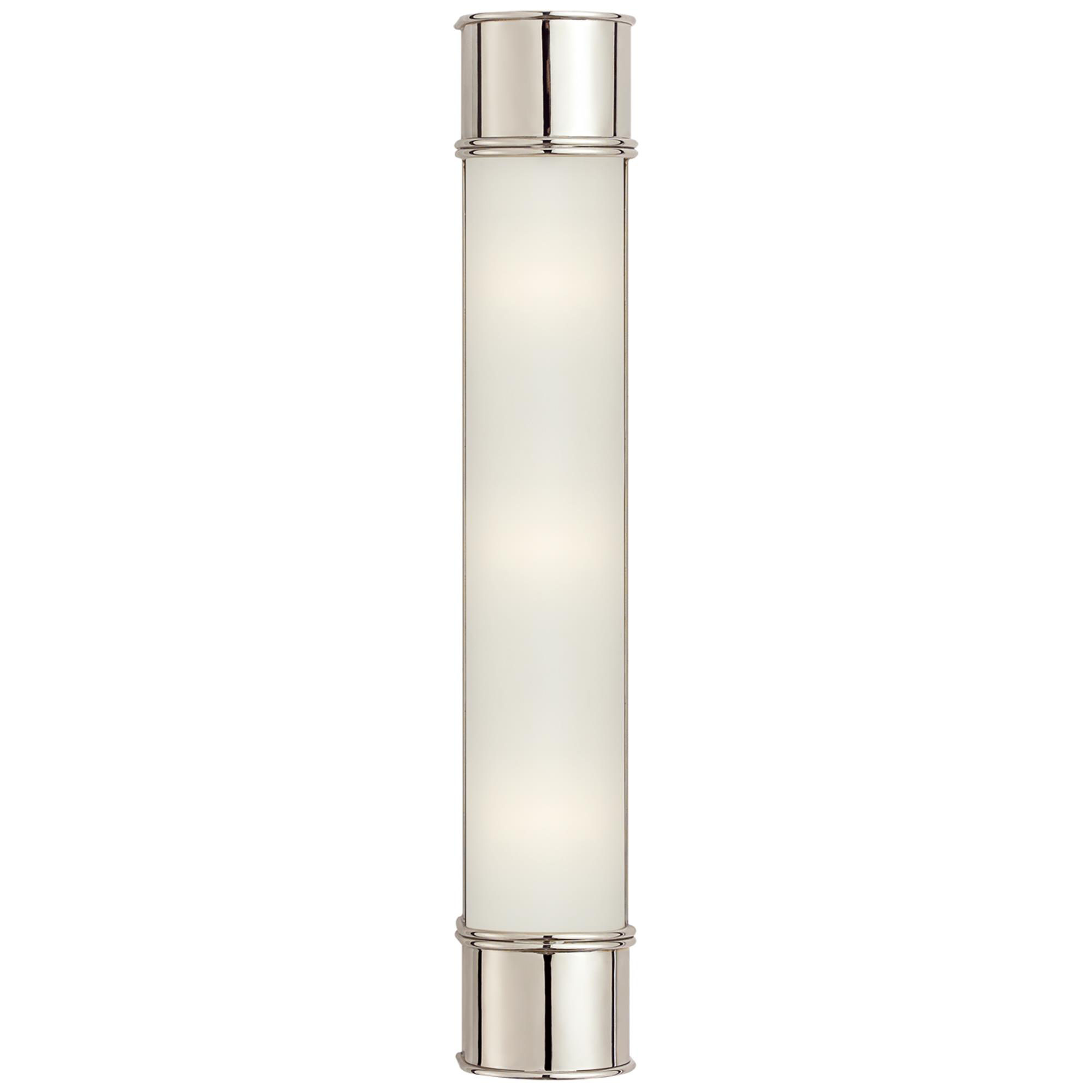 Shown in Polished Nickel finish and Frosted glass
