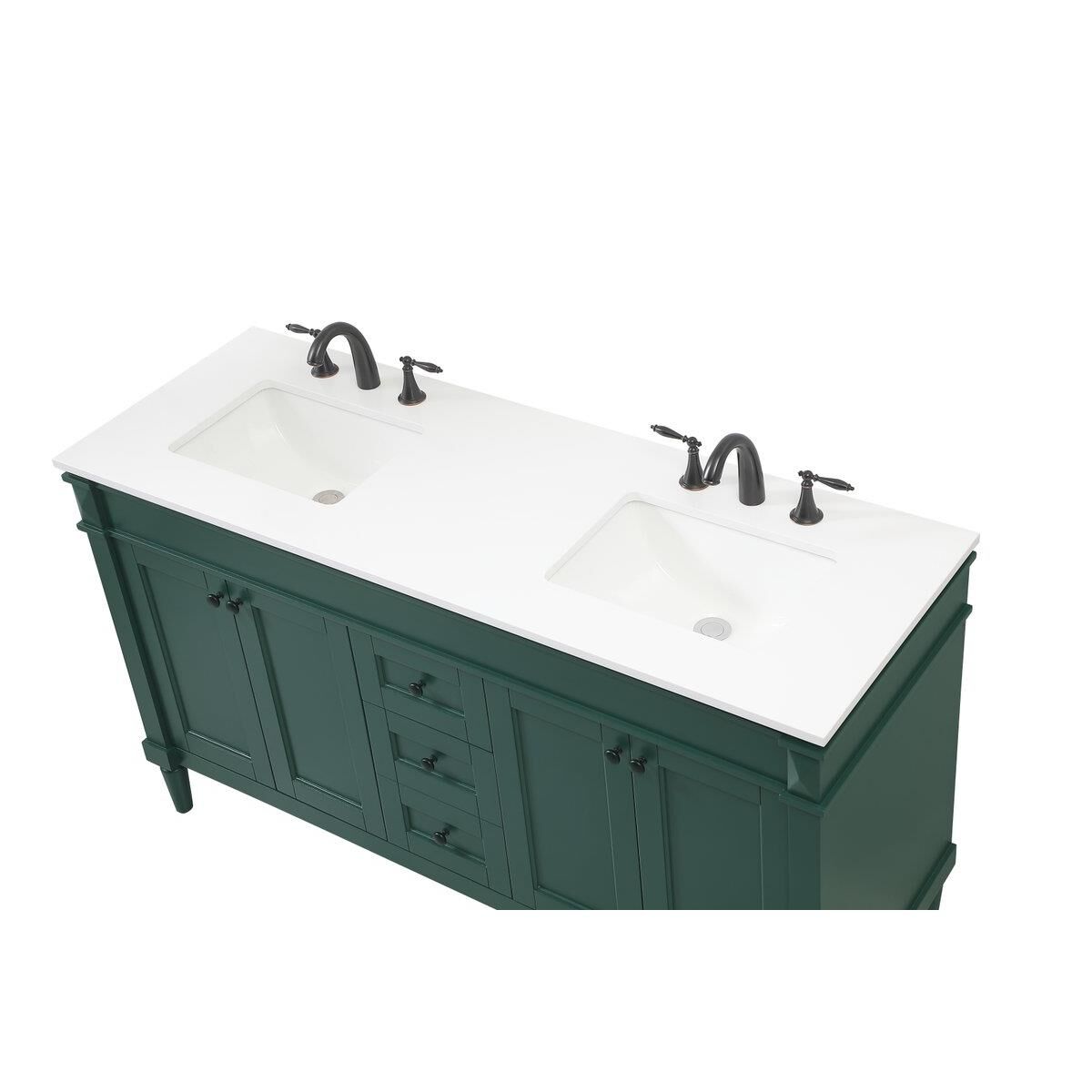 Shown in Green finish and Single Bathroom Vanity accent