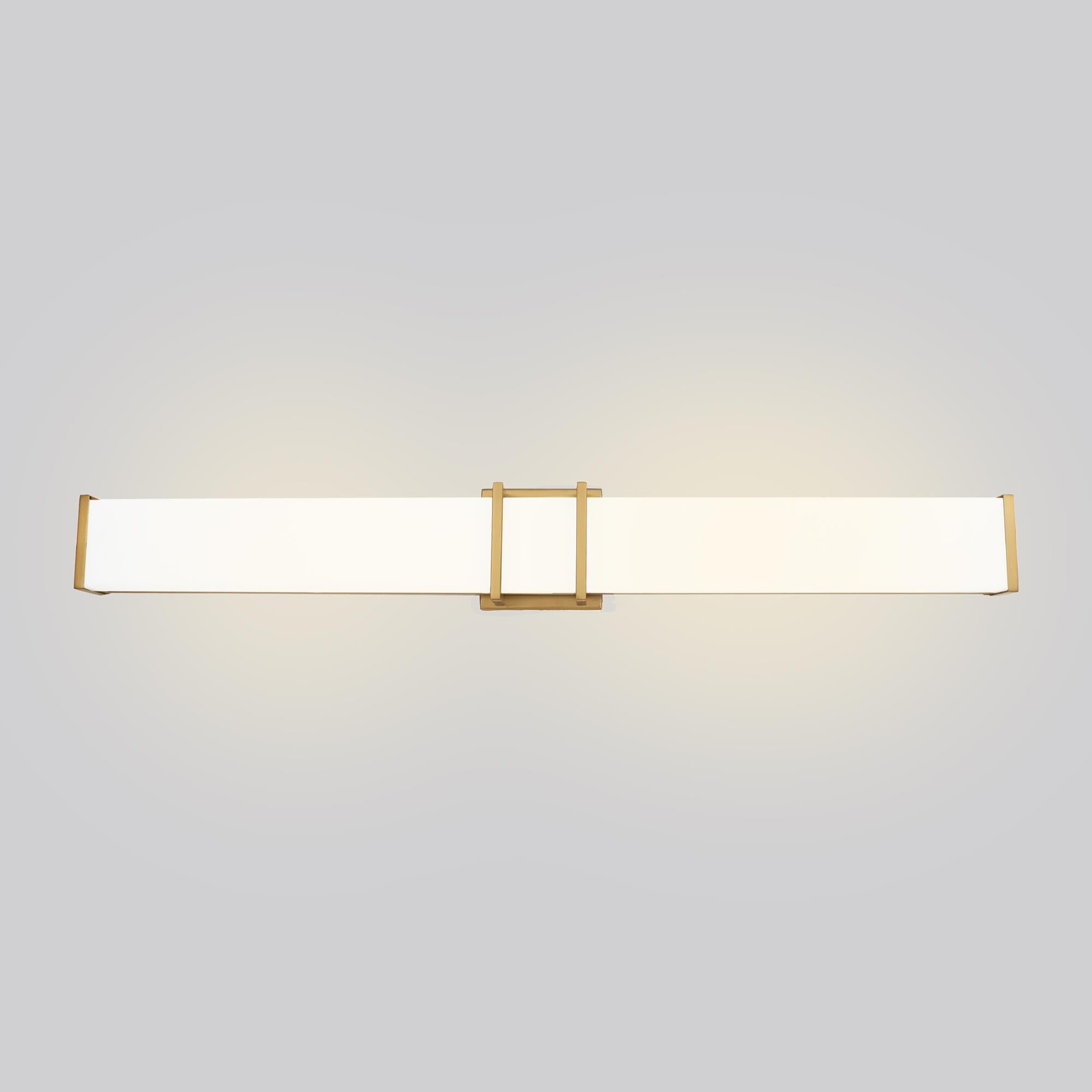 Shown in Brushed Gold finish and White Acrylic shade
