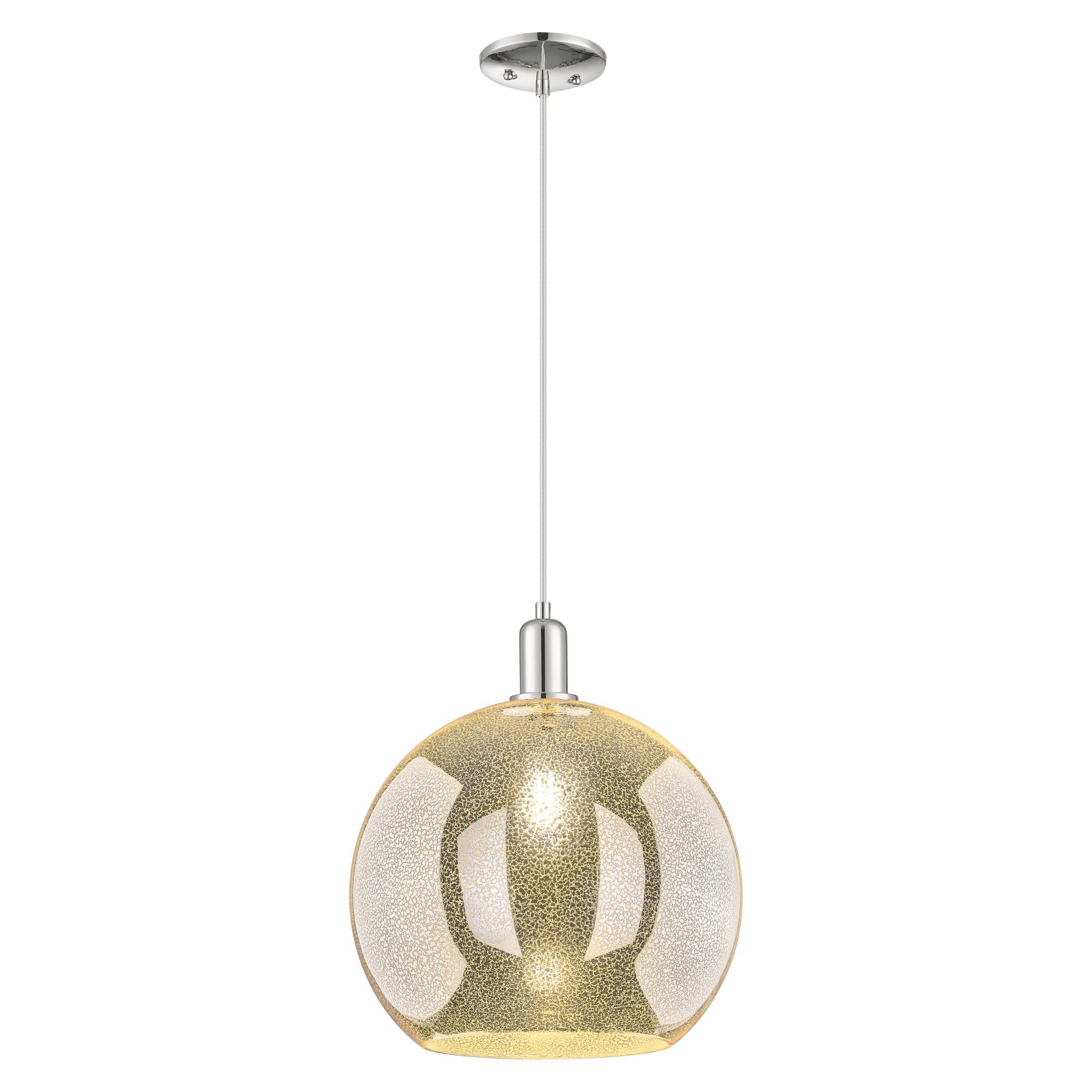 Shown in Polished Nickel finish and Mercury glass